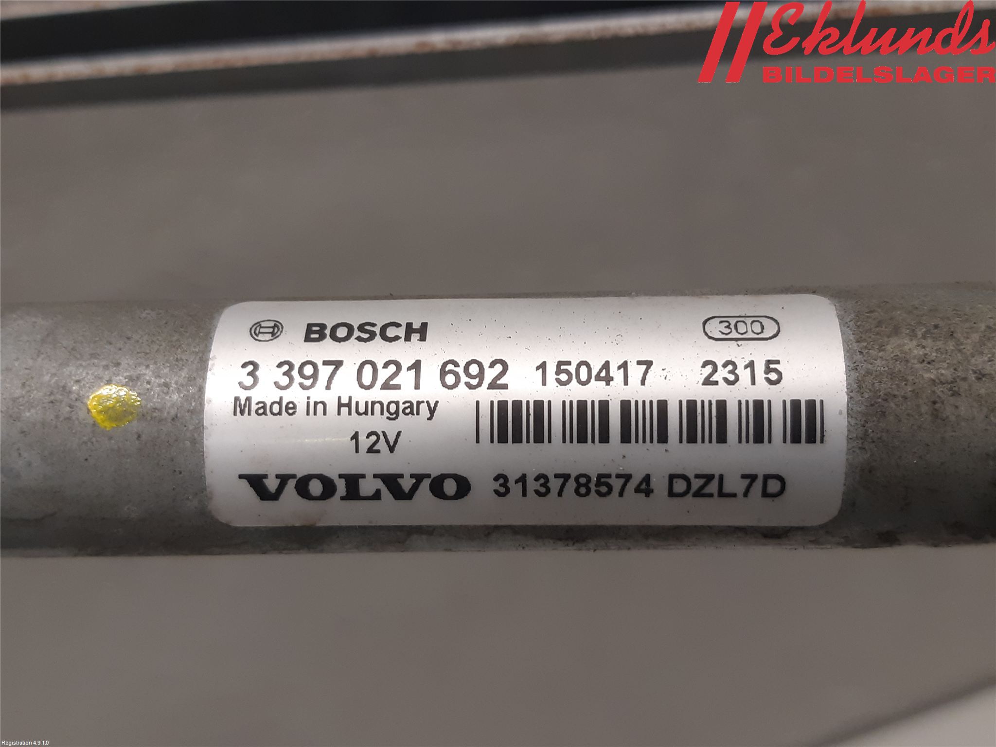 Volvo V40 12-19 Torkarmekanism Vindruta