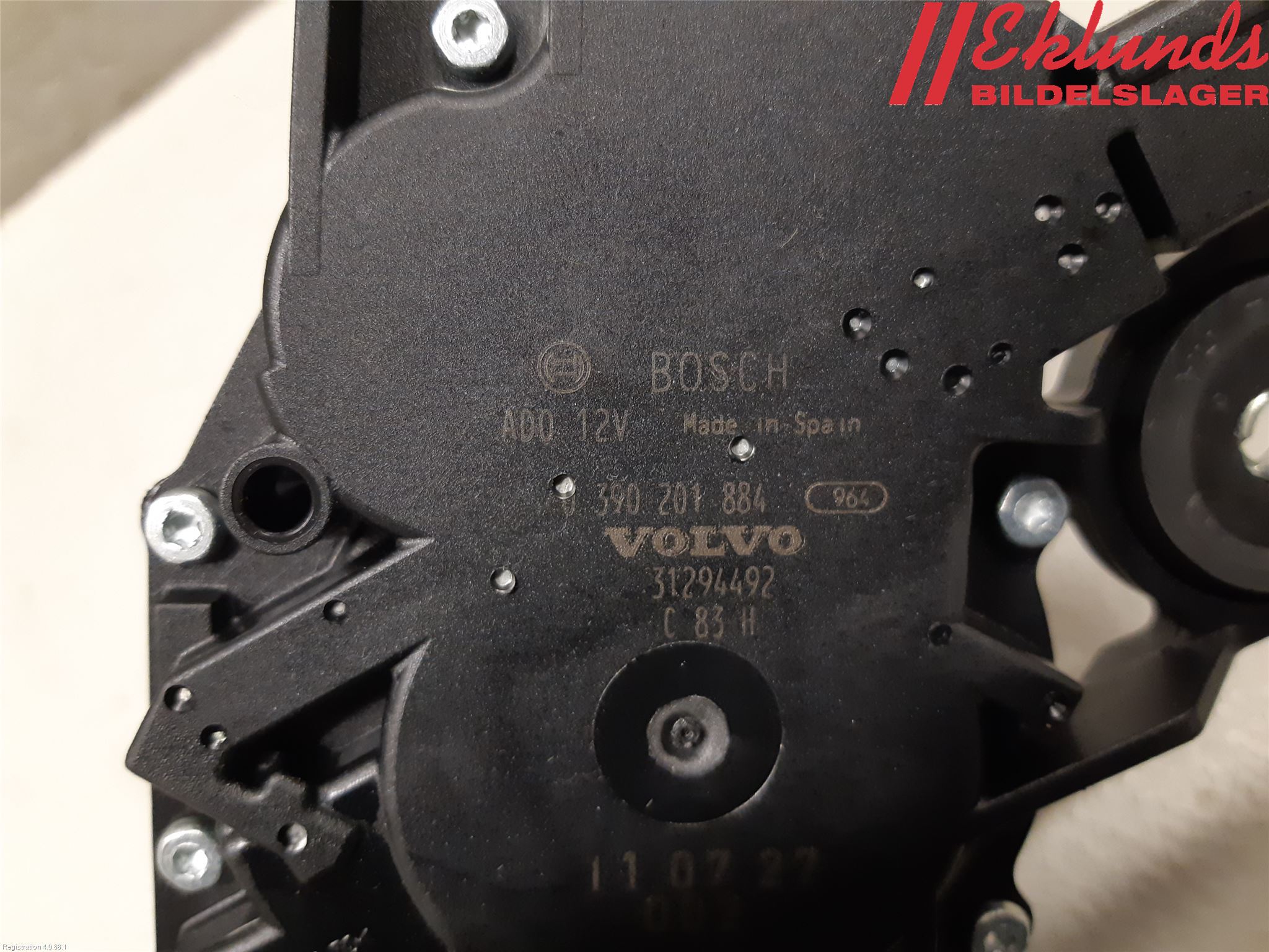 Volvo V60 11-13 Torkarmotor Baklucka