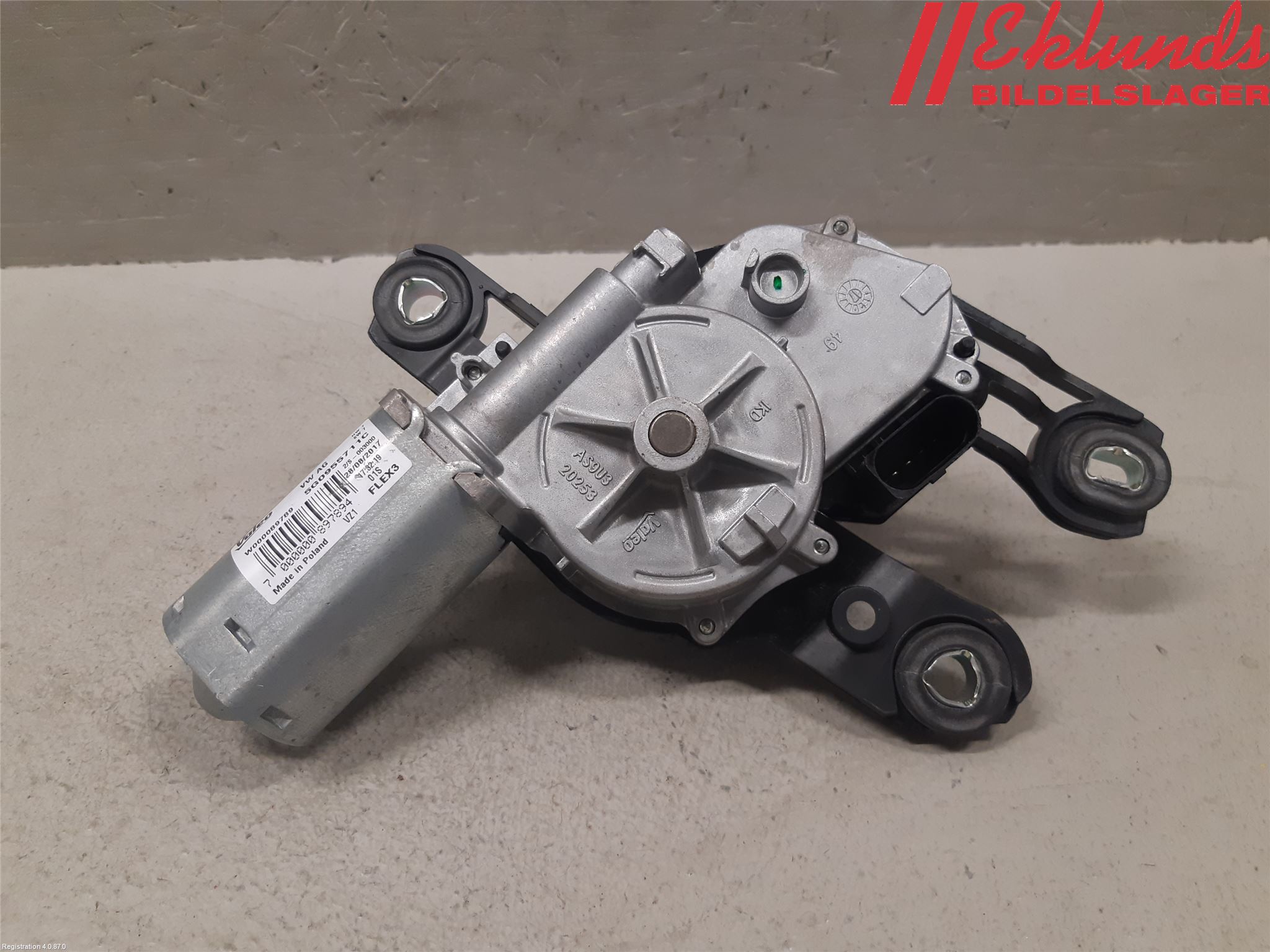 Volkswagen VW GOLF / E-GOLF VII 13-20 Torkarmotor Baklucka