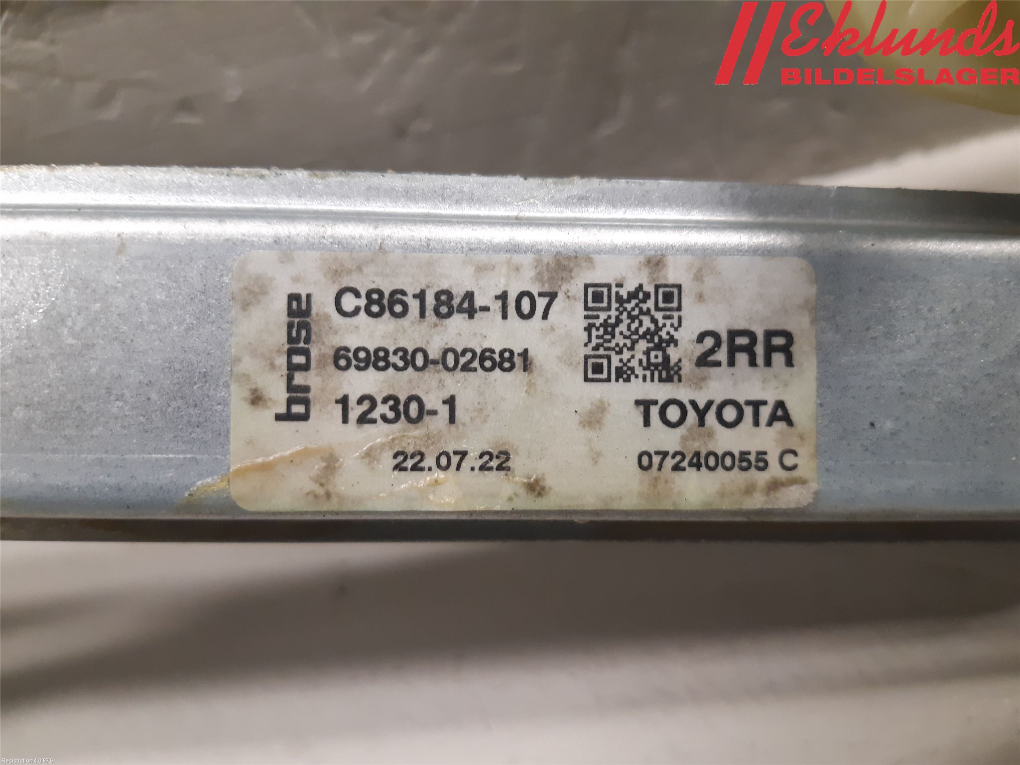 Toyota COROLLA 19- Fönsterhiss El Kompl