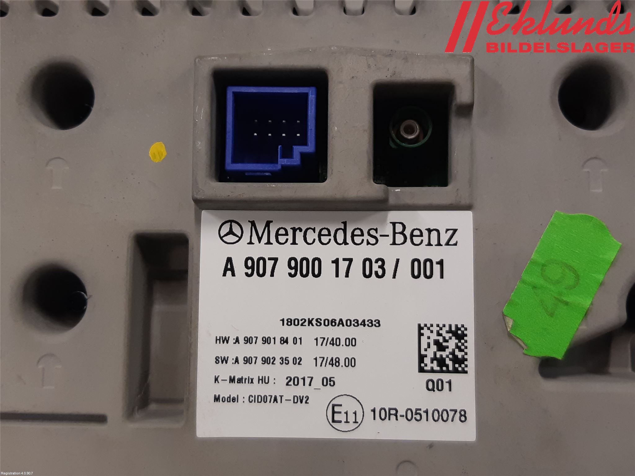 Mercedes-Benz MB SPRINTER (W907/W910) 19- Bildskärm