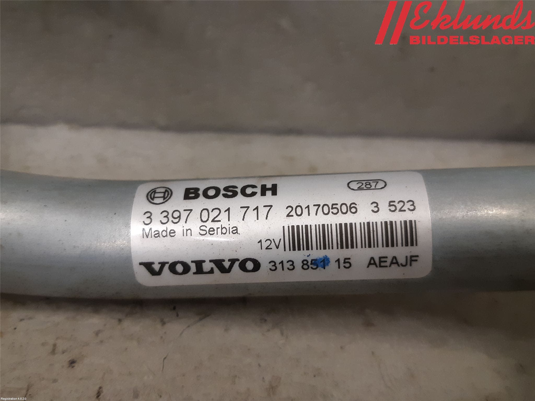 Volvo S90 17->> Torkarmekanism Vindruta