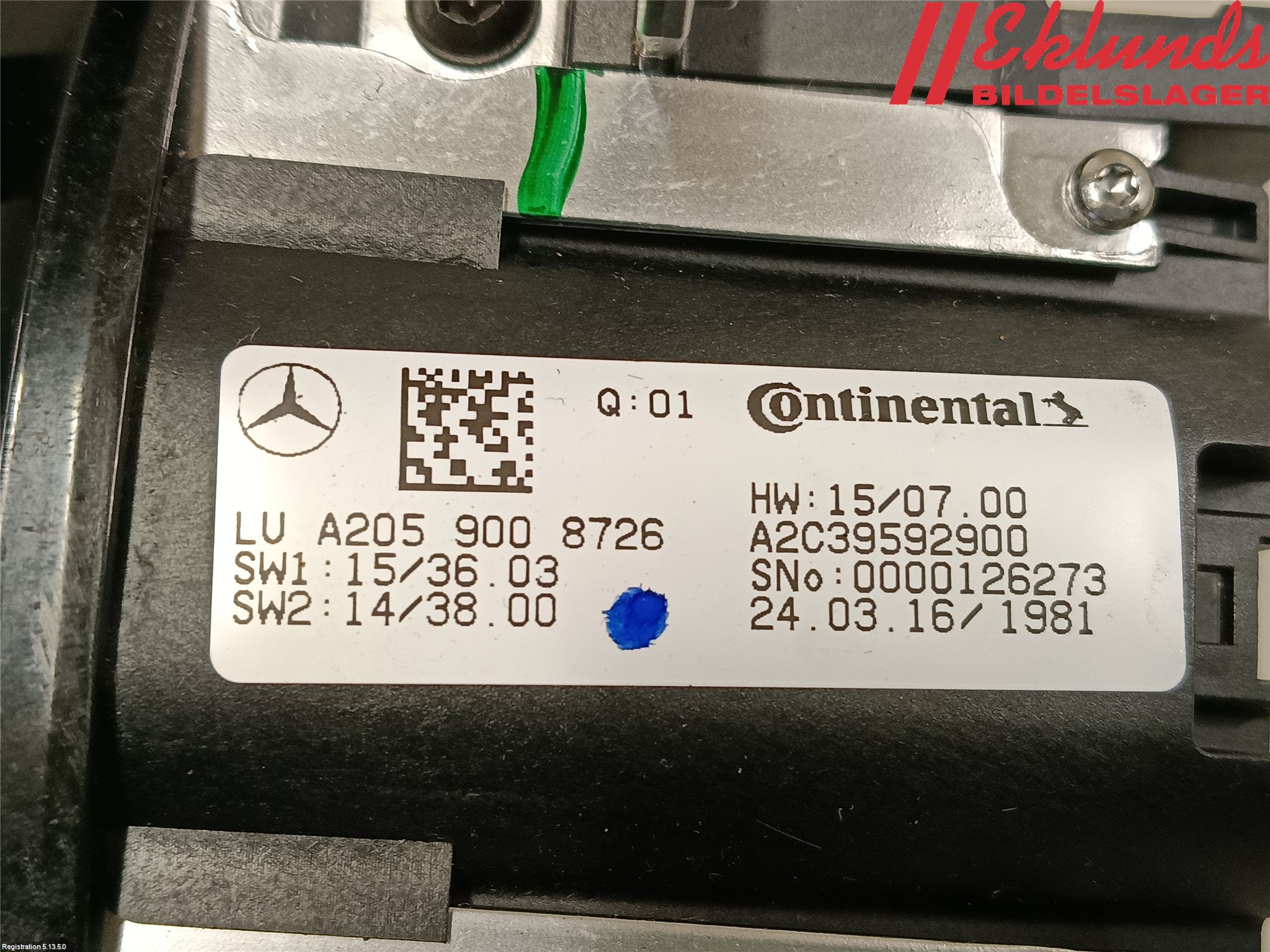 Mercedes-Benz MB GLC-KLASS (X253/C253) 15-22 Strömställare Multifunktion