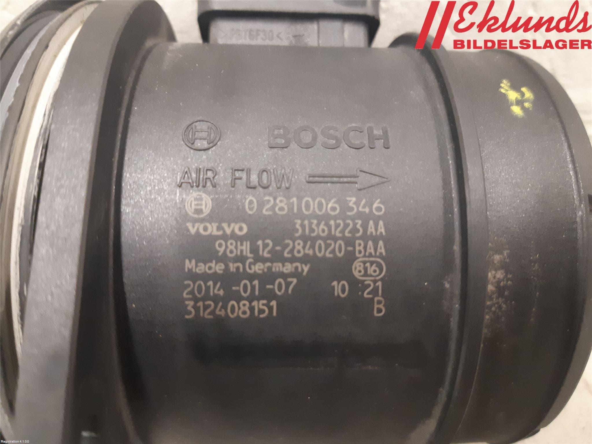 Volvo V40 12-19 Injluftmassamätare