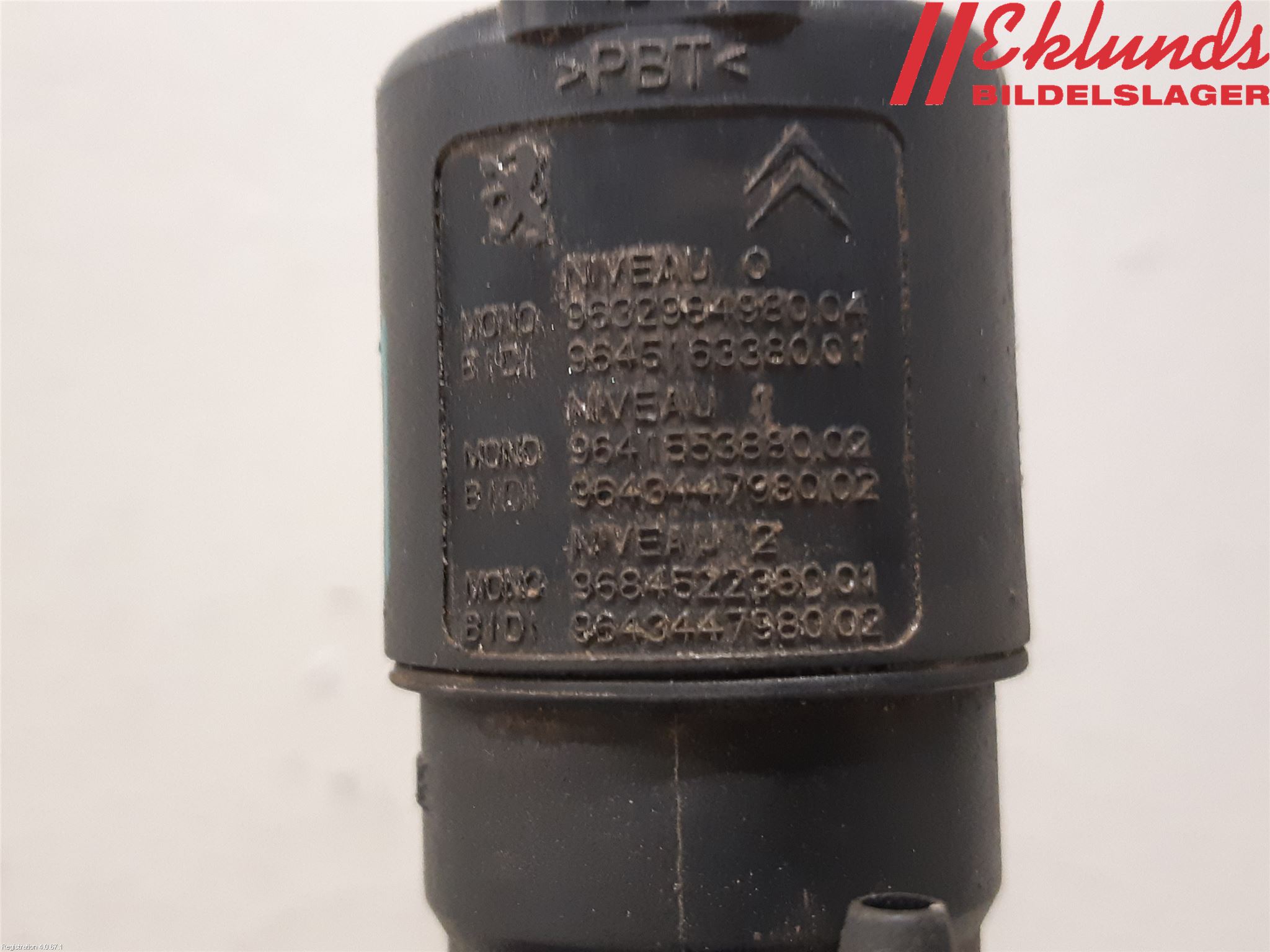 Peugeot 107 Spolarpump Baklucka