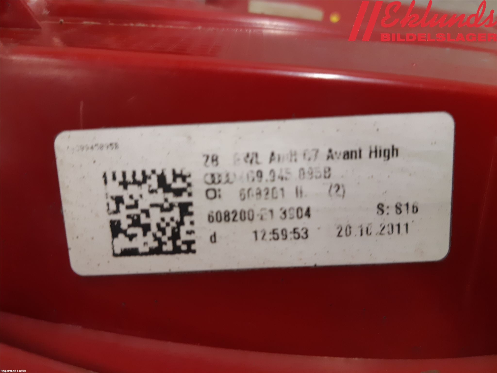 Audi A6/S6 4G 11-18 Bakljus Vänster