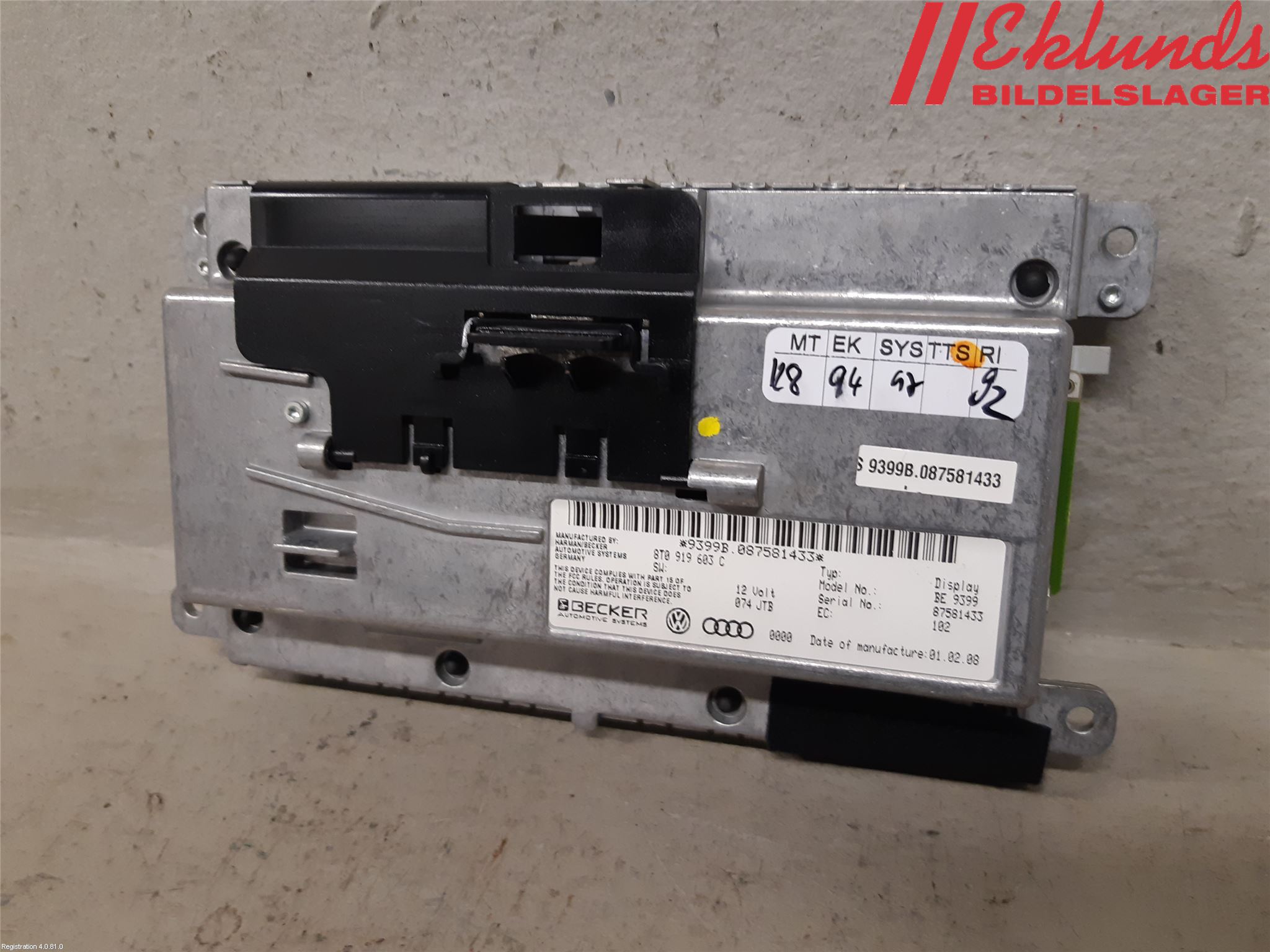 Audi A6/S6     05-11 Bildskärm