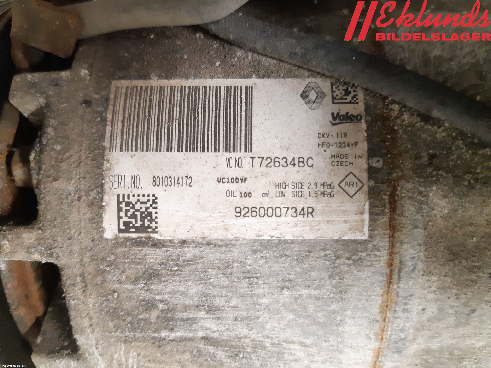 Renault CLIO IV 16-19 Ac Kompressor