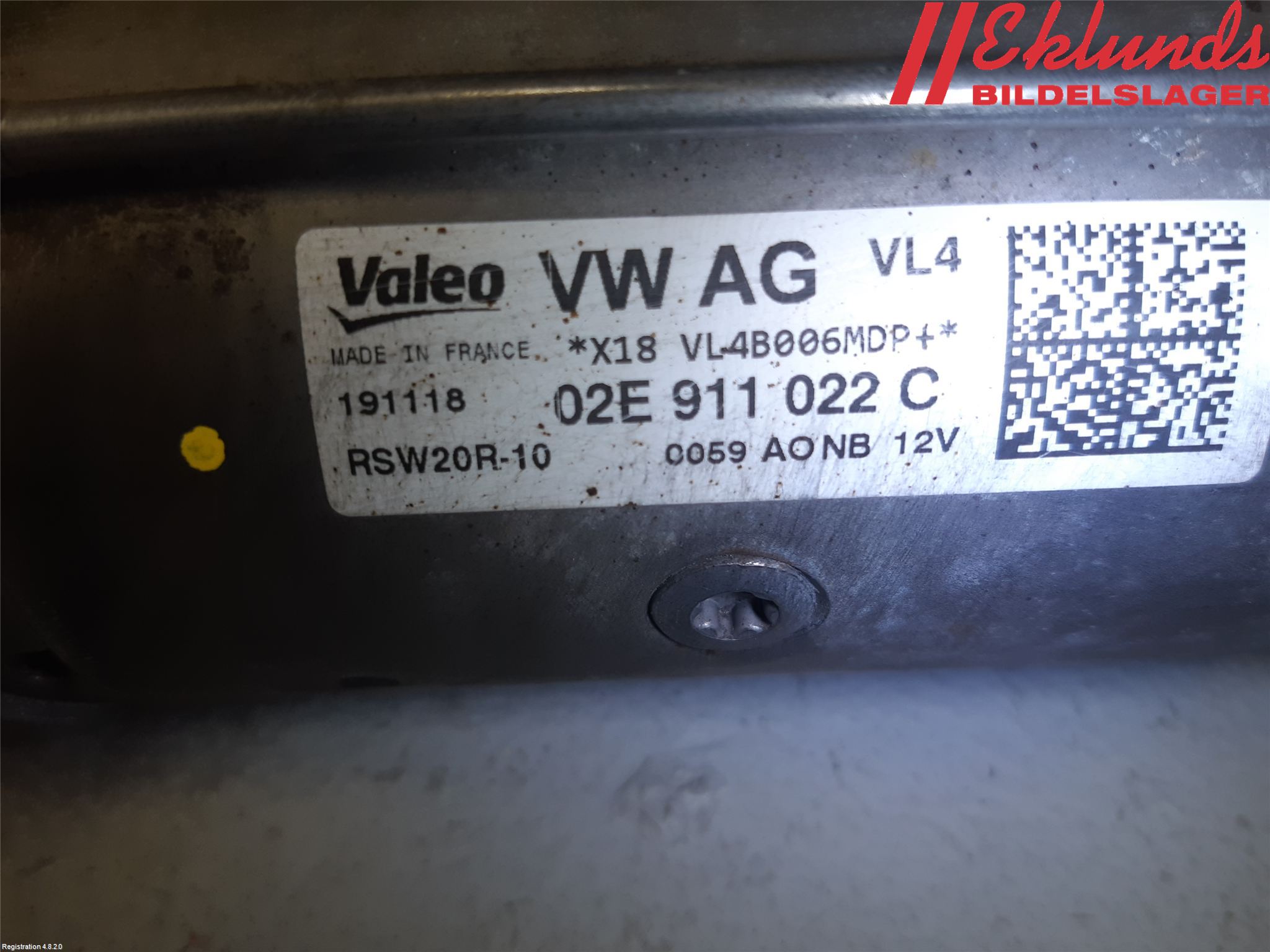 Volkswagen VW PASSAT 15-19 Startmotor Diesel