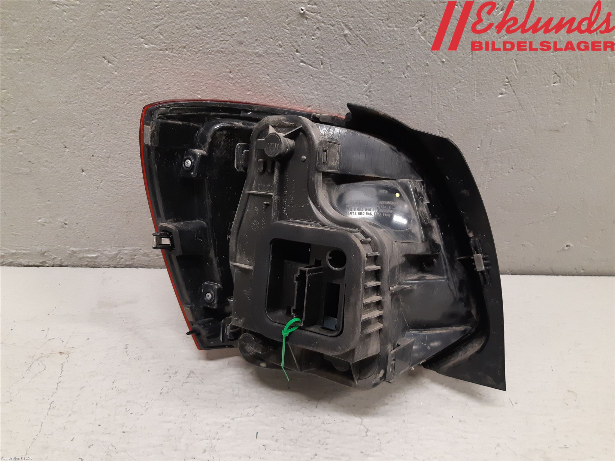 Volkswagen VW POLO 10-17 Bakljus Höger