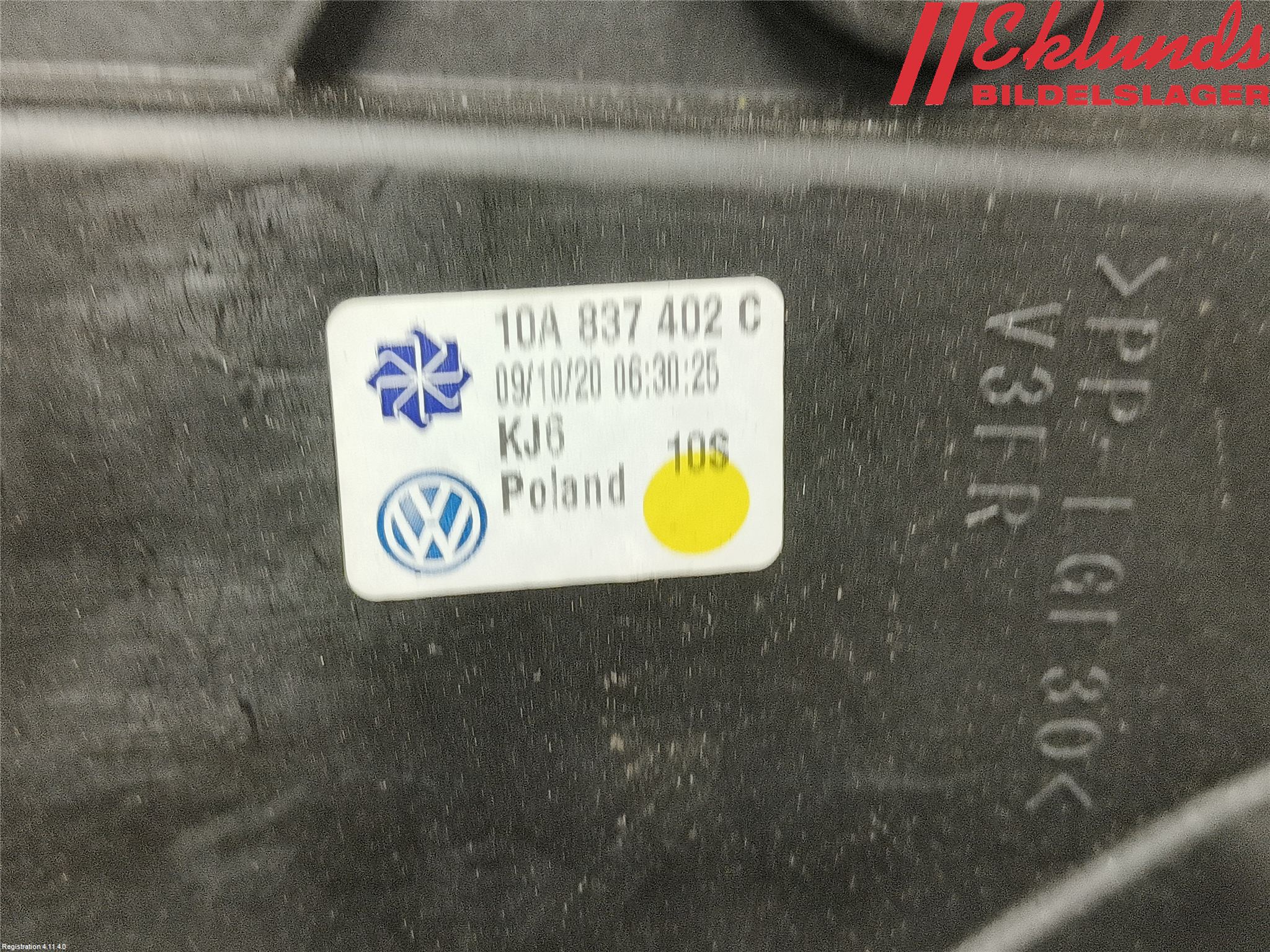 Volkswagen VW ID.3 21- Fönsterhiss El Kompl