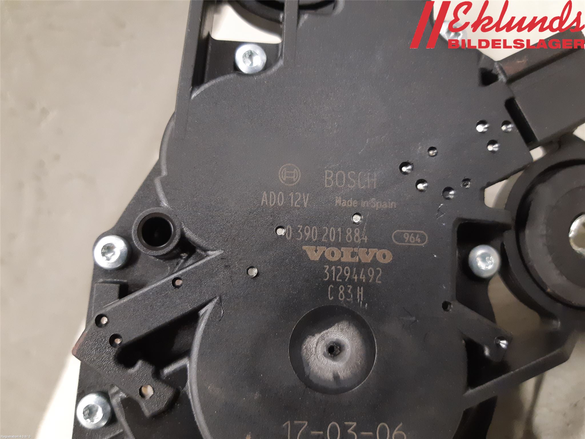 Volvo V40 12-19 Torkarmotor Baklucka