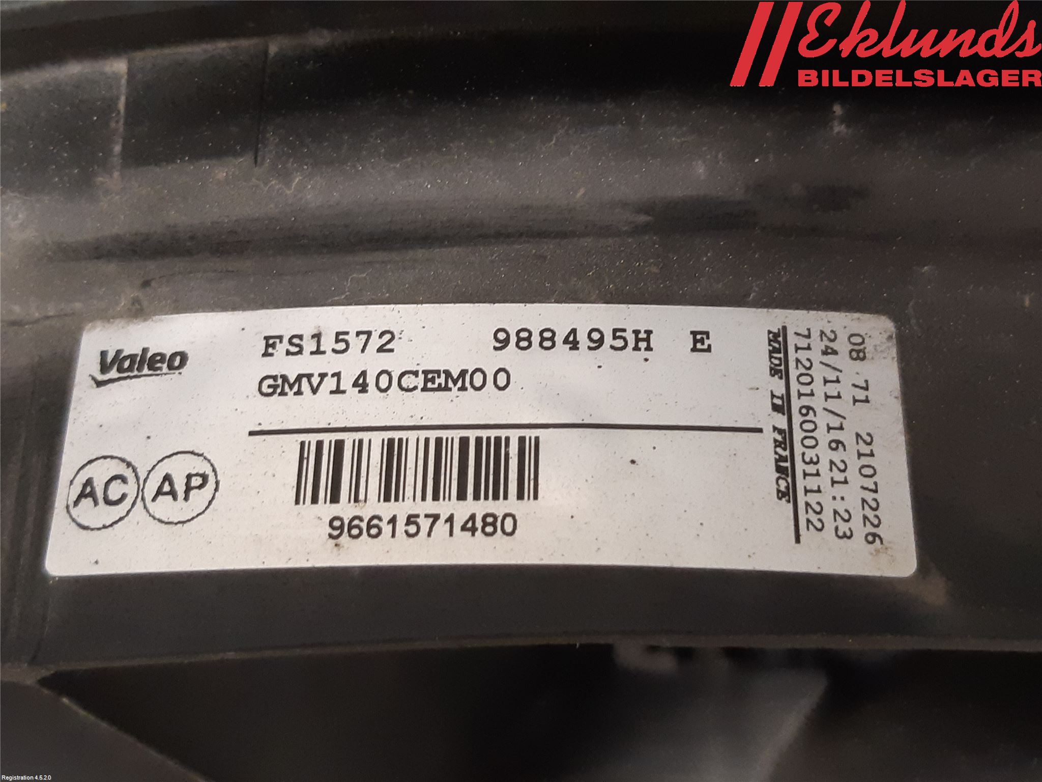 Citroen BERLINGO 08-18 Kylfläkt El