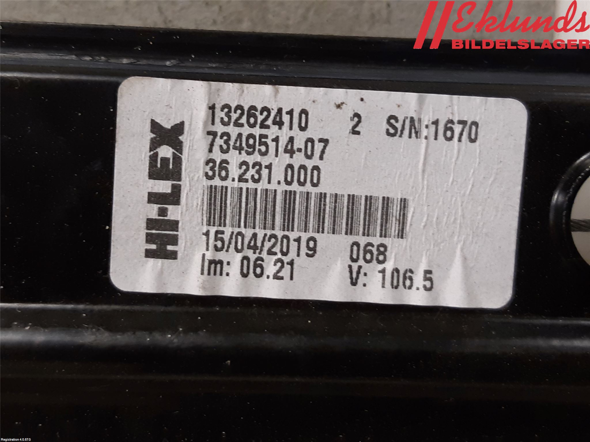 BMW X1 F48 15-22 Fönsterhiss El Kompl