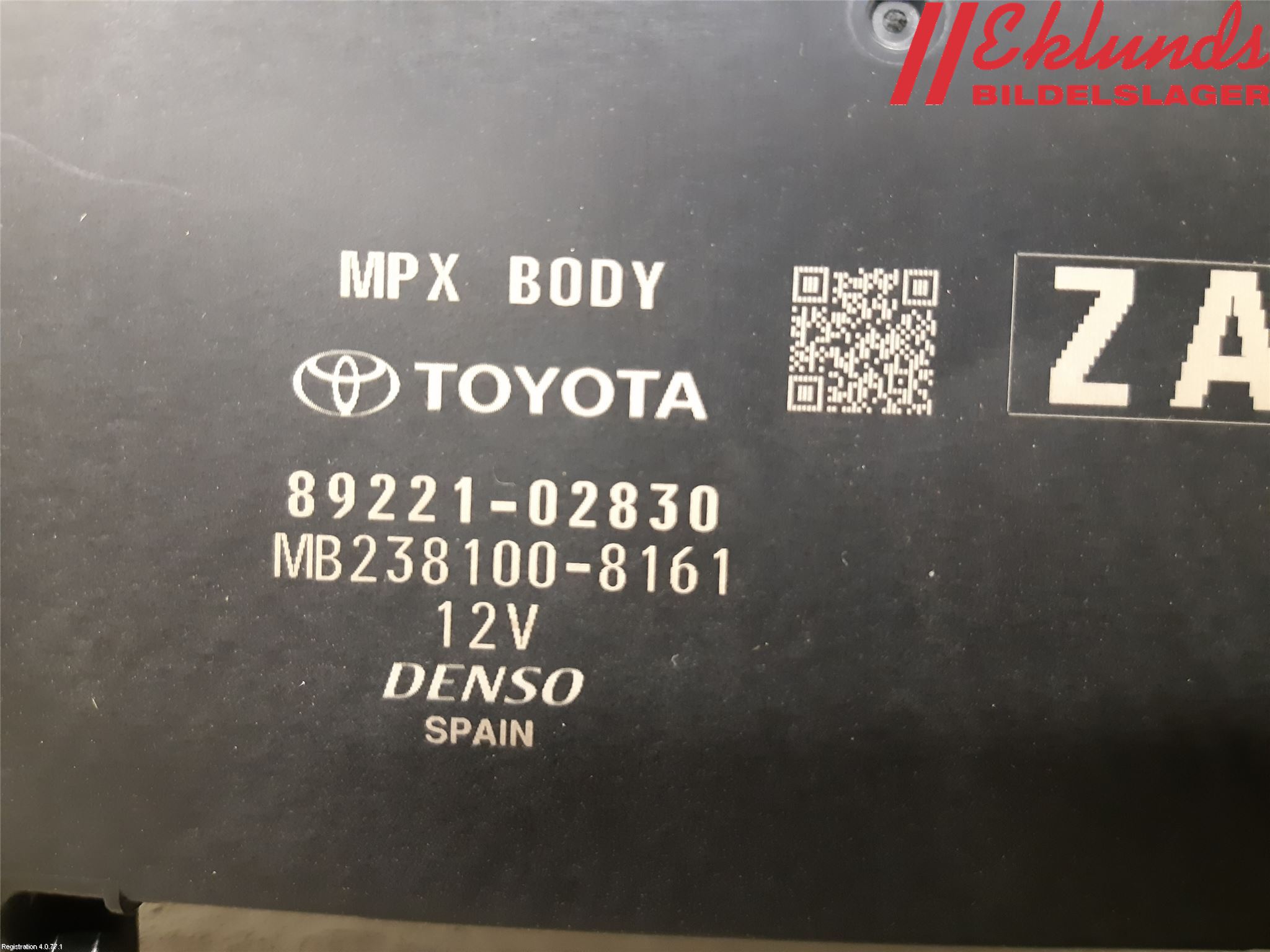 Toyota COROLLA 19- Styrenhet Övrigt