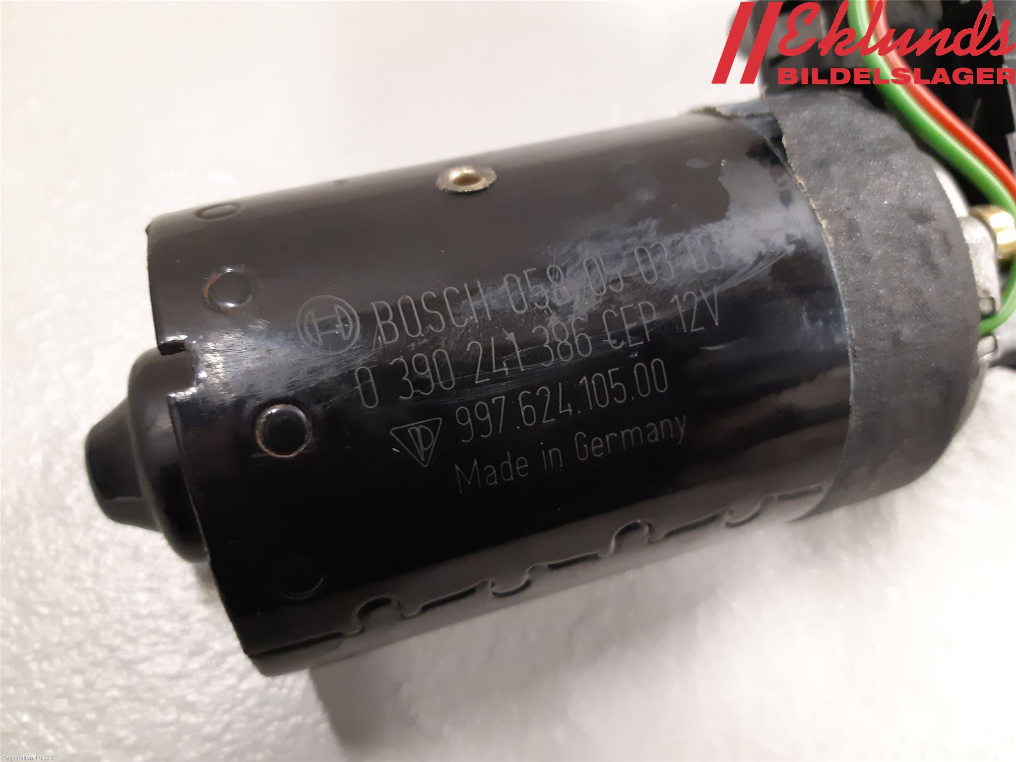 Porsche 911 64- Torkarmotor Vindruta