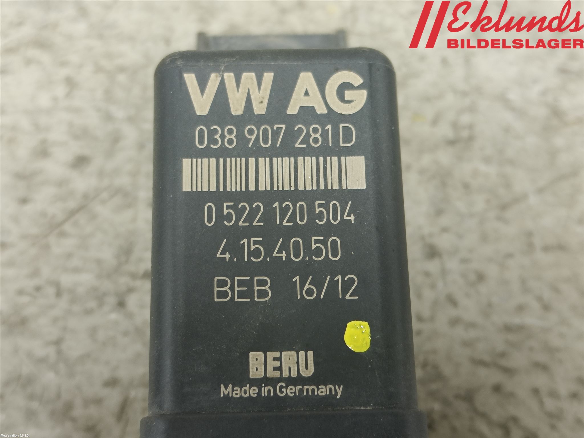 Volkswagen VW AMAROK 2H 10-22 Relä Glödning Diesel