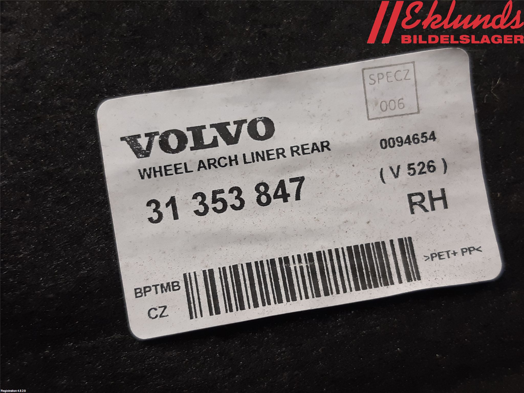 Volvo XC90/RECHARGE 16- Skärm Inner