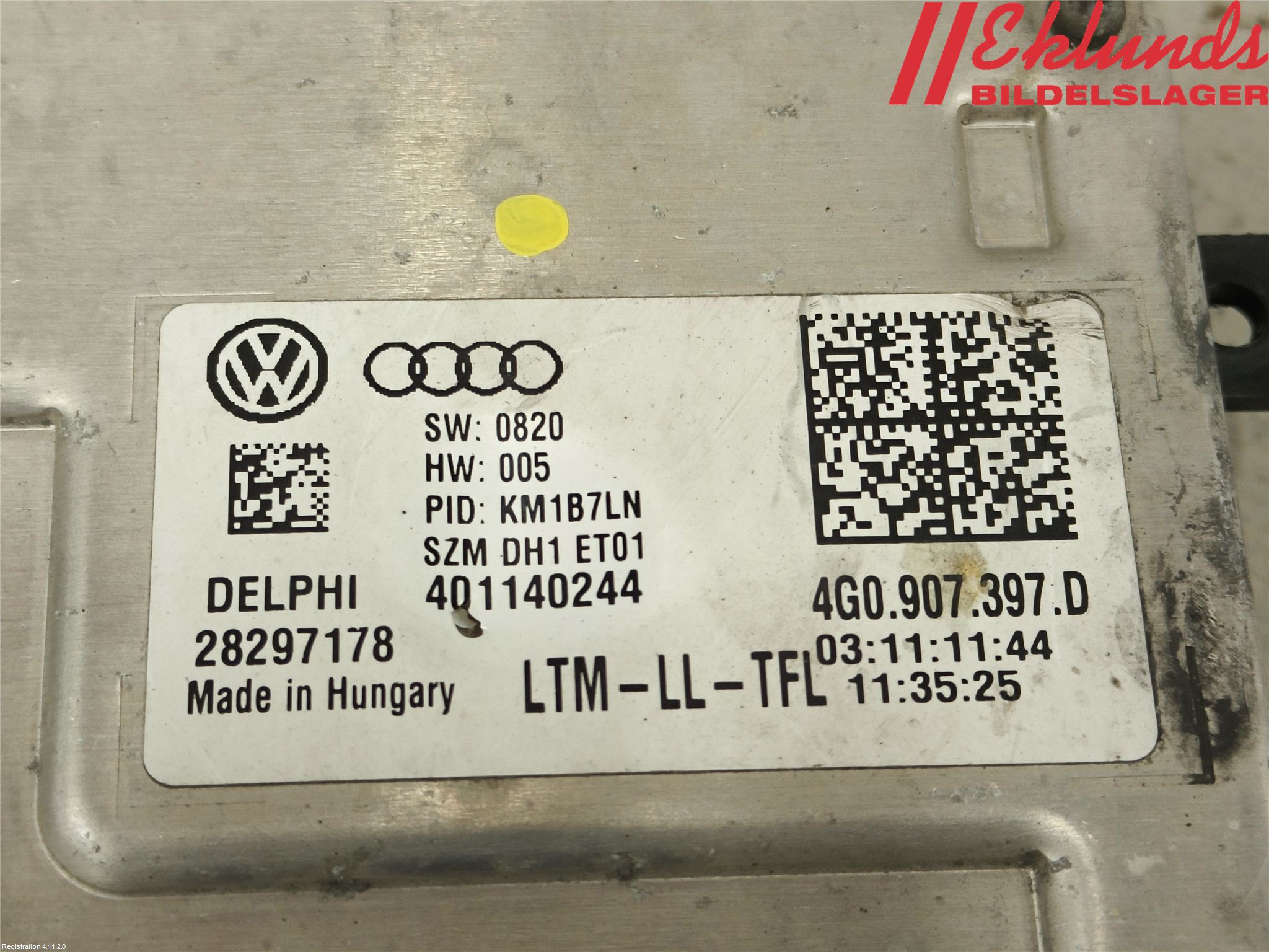 Audi A6/S6 4G 11-18 Styrenhet Strålkastare