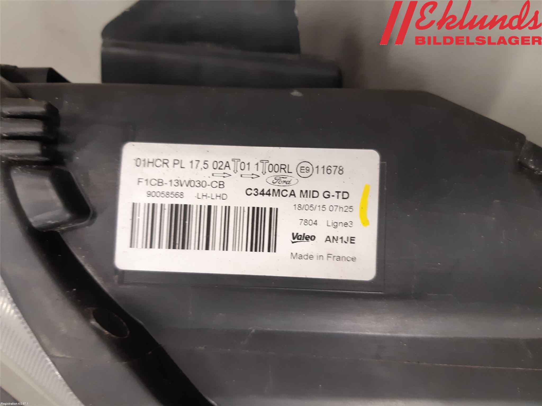 Ford C-MAX II  11-14 Strålkastare Vänster