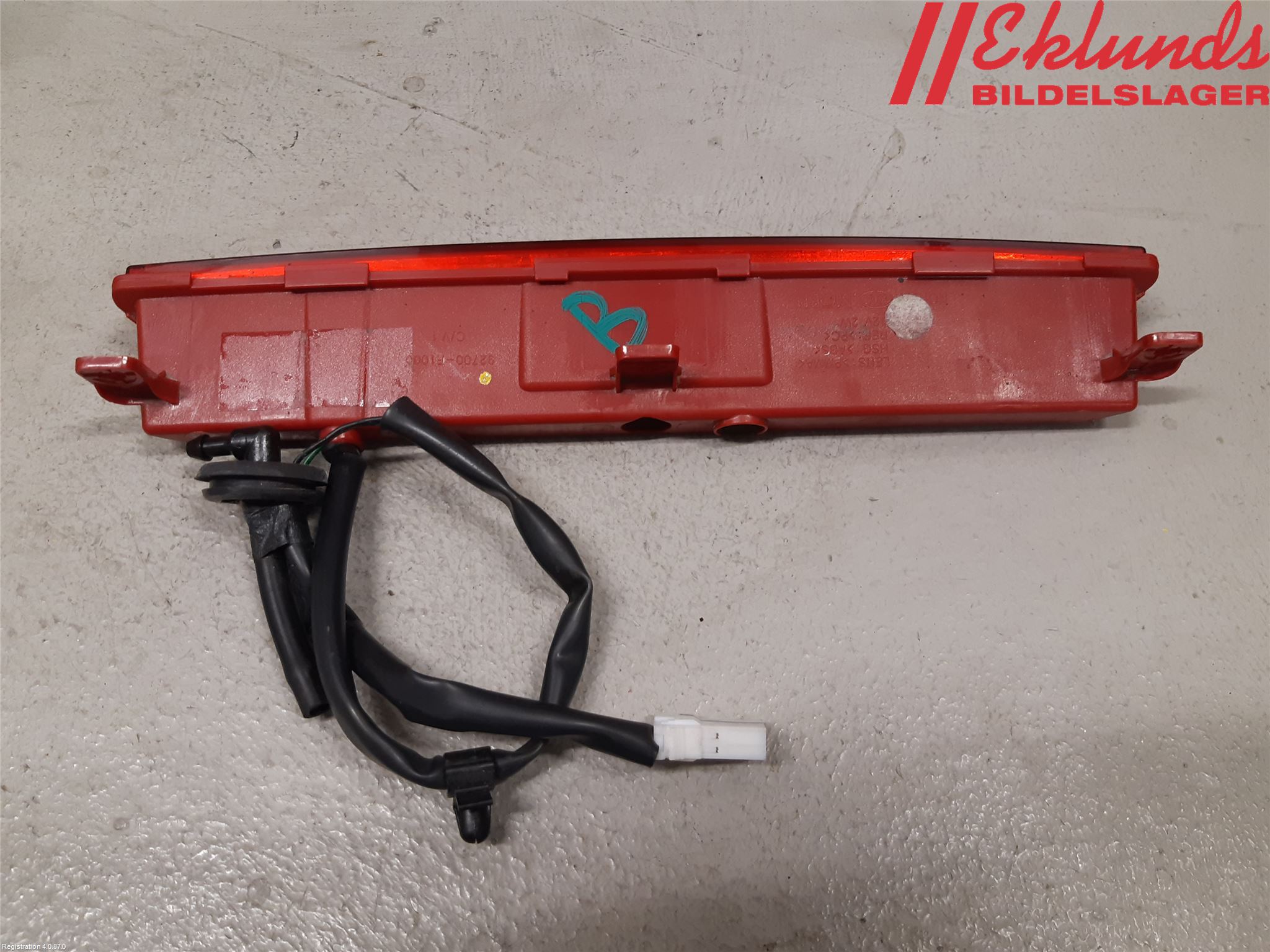 Kia SPORTAGE (QL) 16-21 Bromsljus Bakruta
