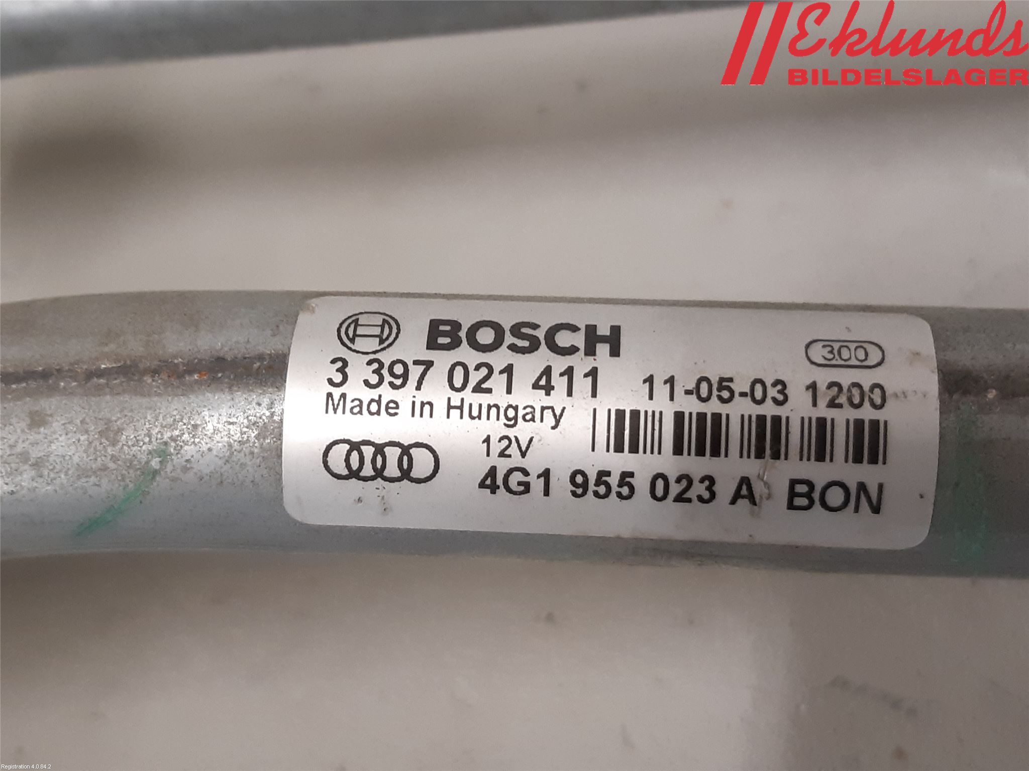 Audi A7/S7 4G 11-17 Torkarmekanism Vindruta