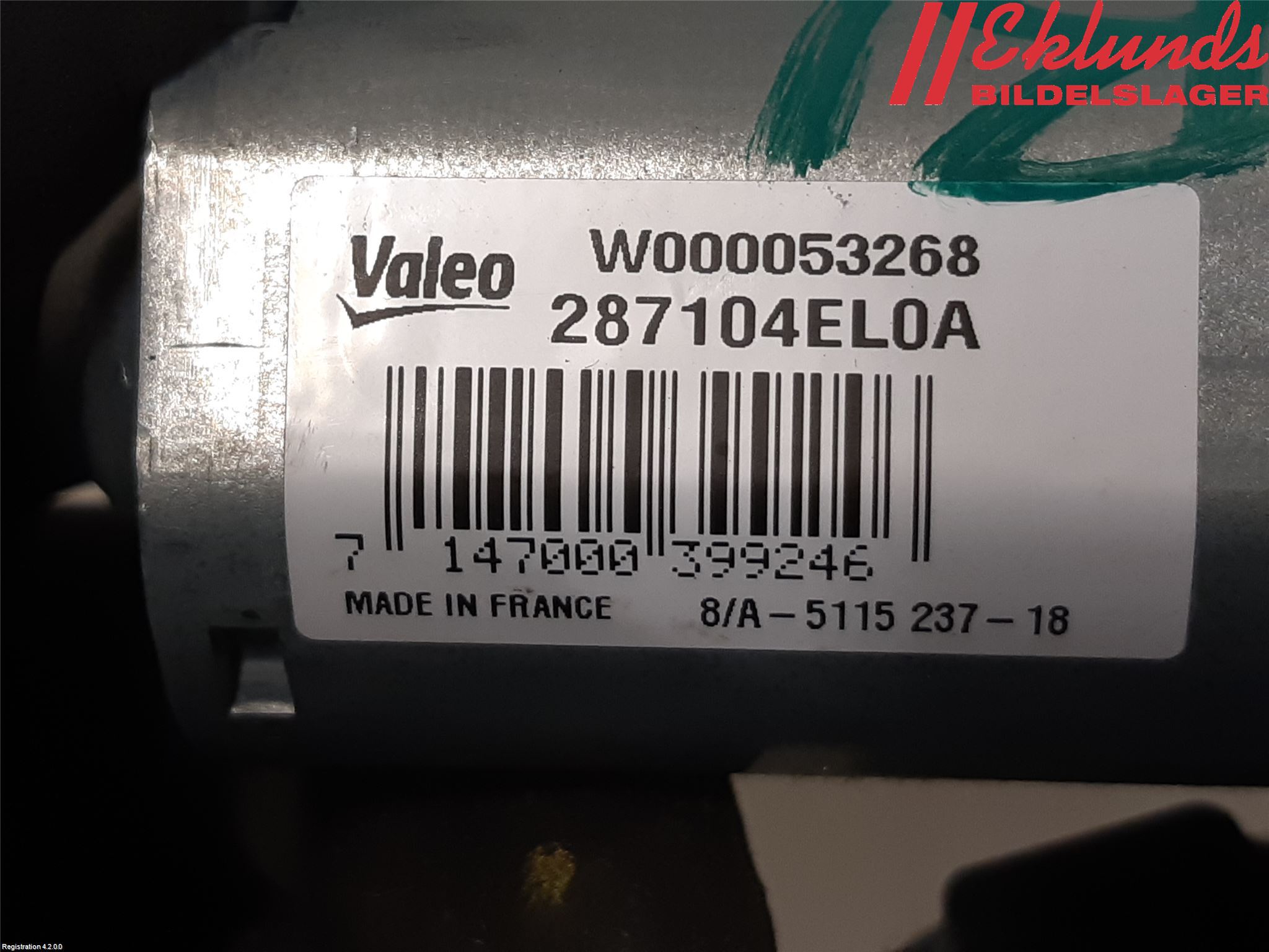 Nissan QASHQAI 17-21 Torkarmotor Baklucka