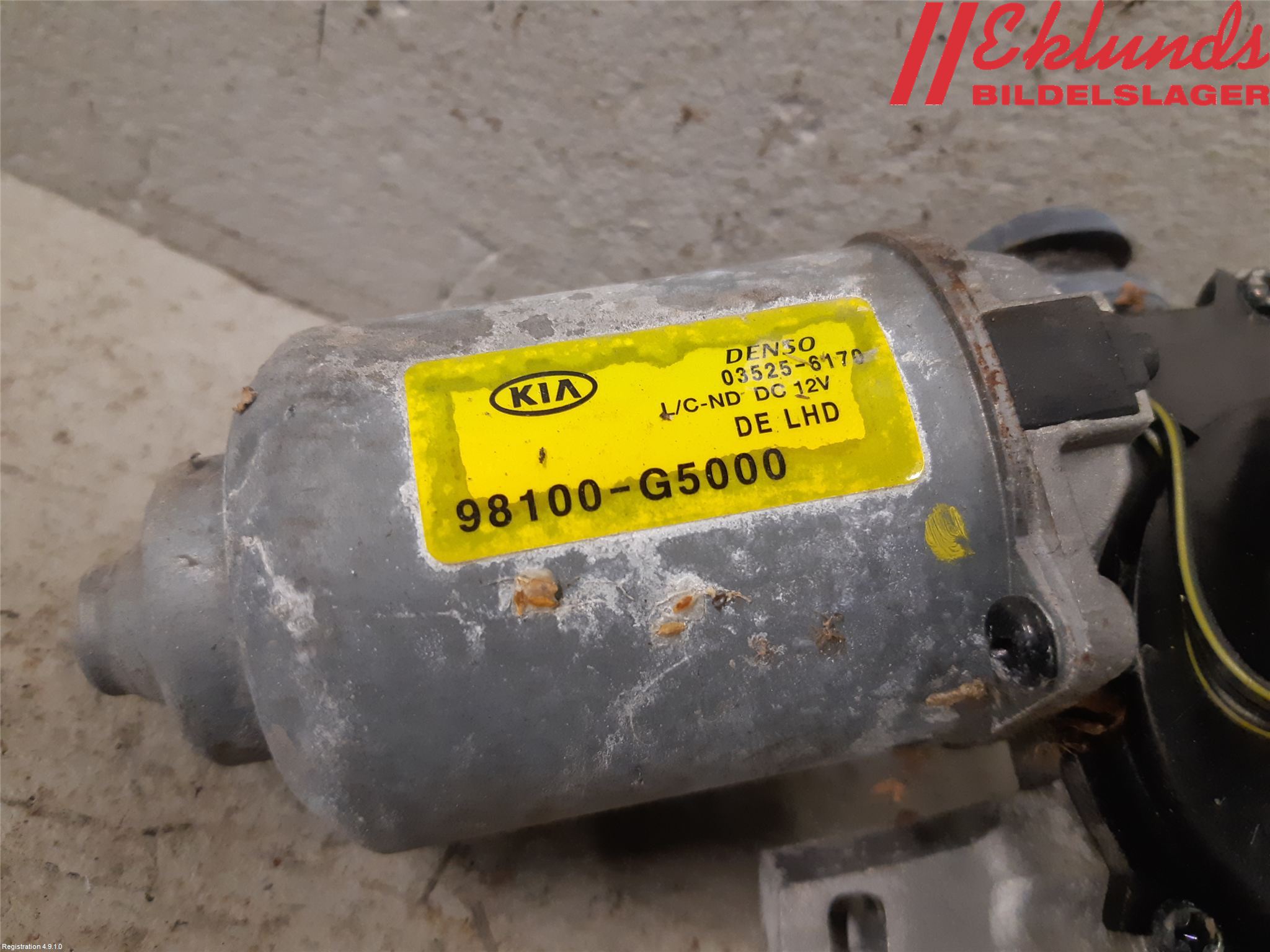 Kia NIRO (DE) 17-22 Torkarmotor Vindruta