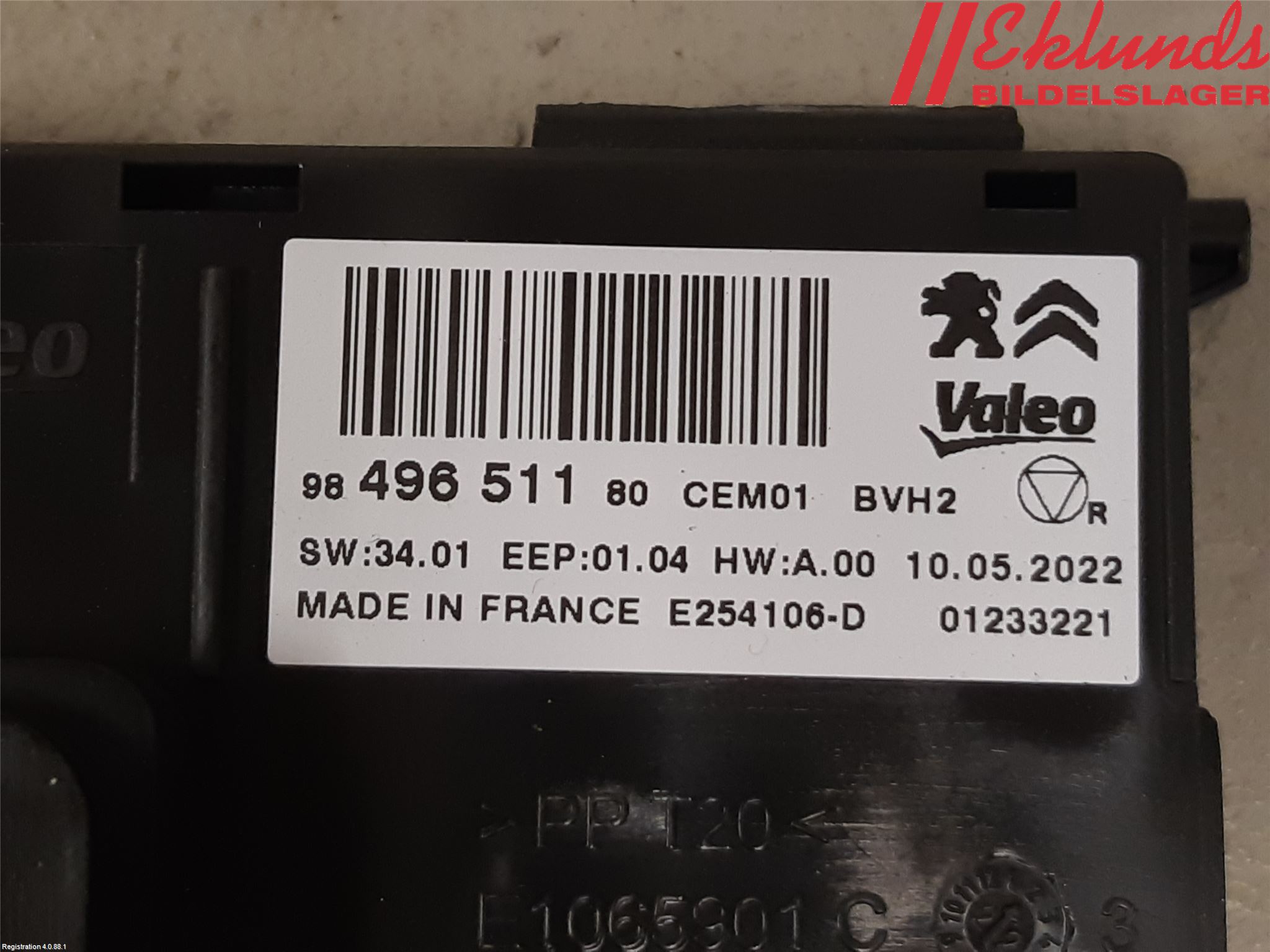 Peugeot EXPERT/E-EXPERT 17- Styrenhet CupEvärme