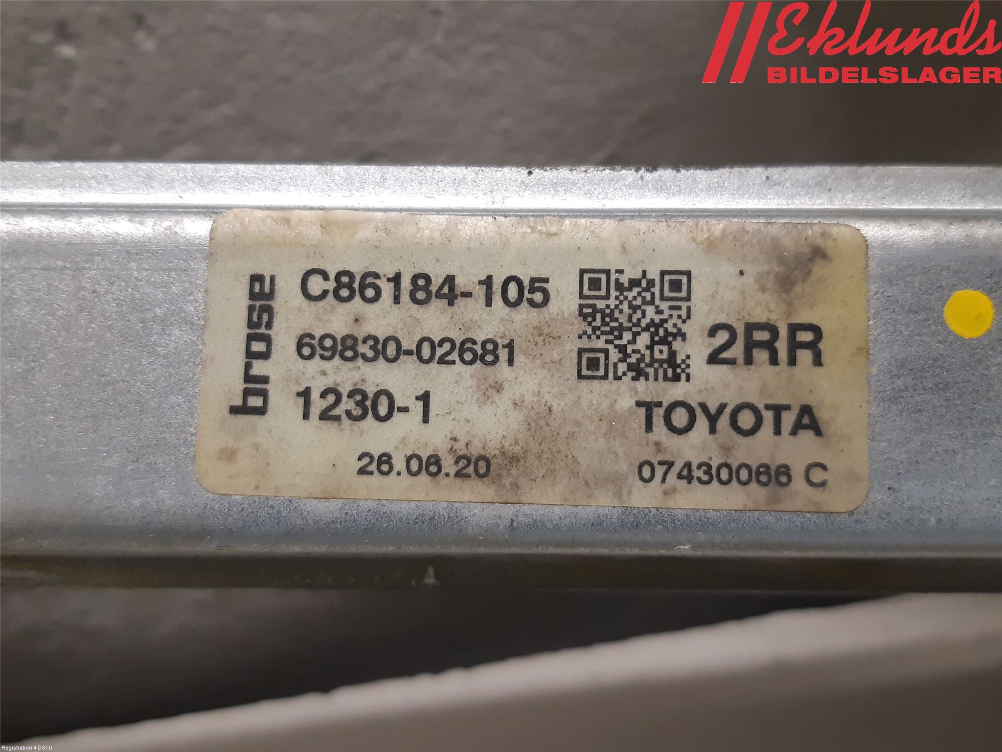 Toyota COROLLA 19- Fönsterhiss El Kompl