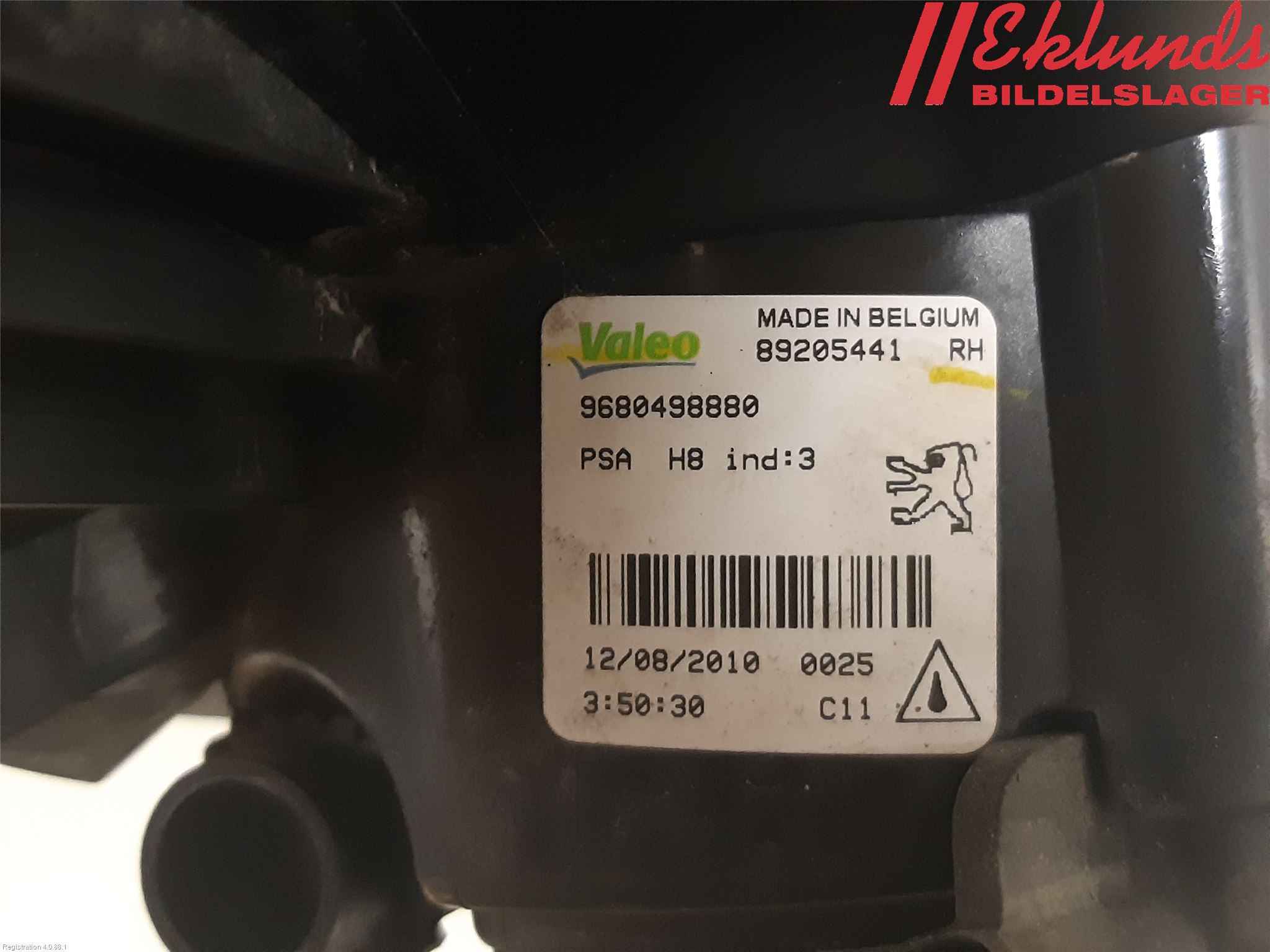 Peugeot 308 08-13 Dimljus-Varselljus Fram