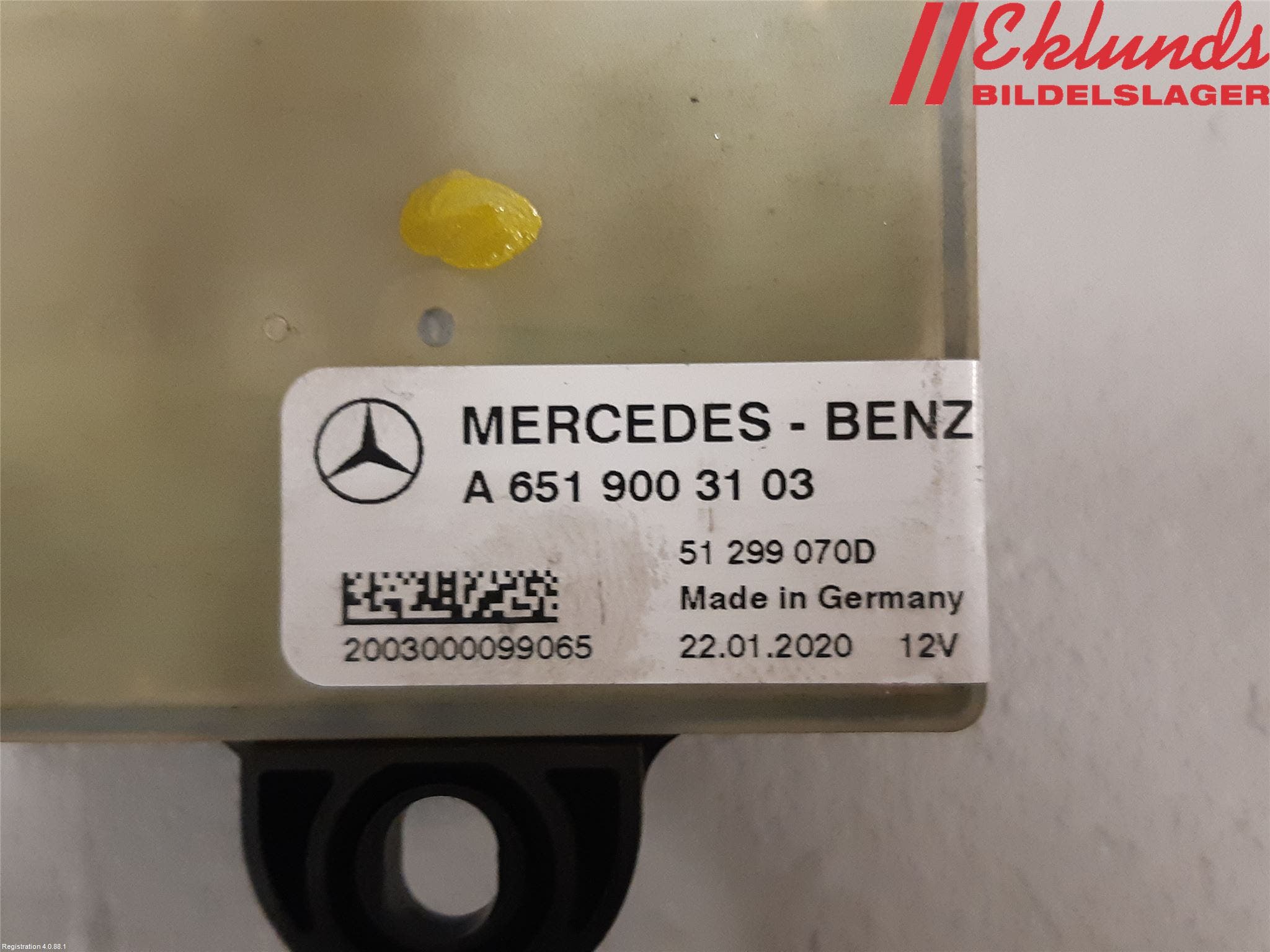 Mercedes-Benz MB SPRINTER (W907/W910) 19- Relä Glödning Diesel