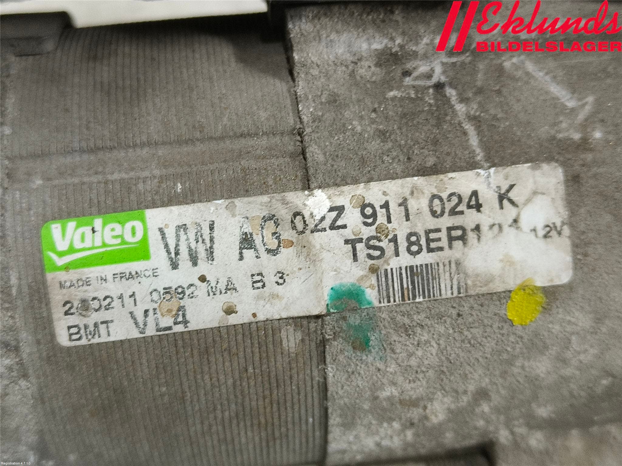 Volkswagen VW CADDY 11-15 Startmotor Diesel