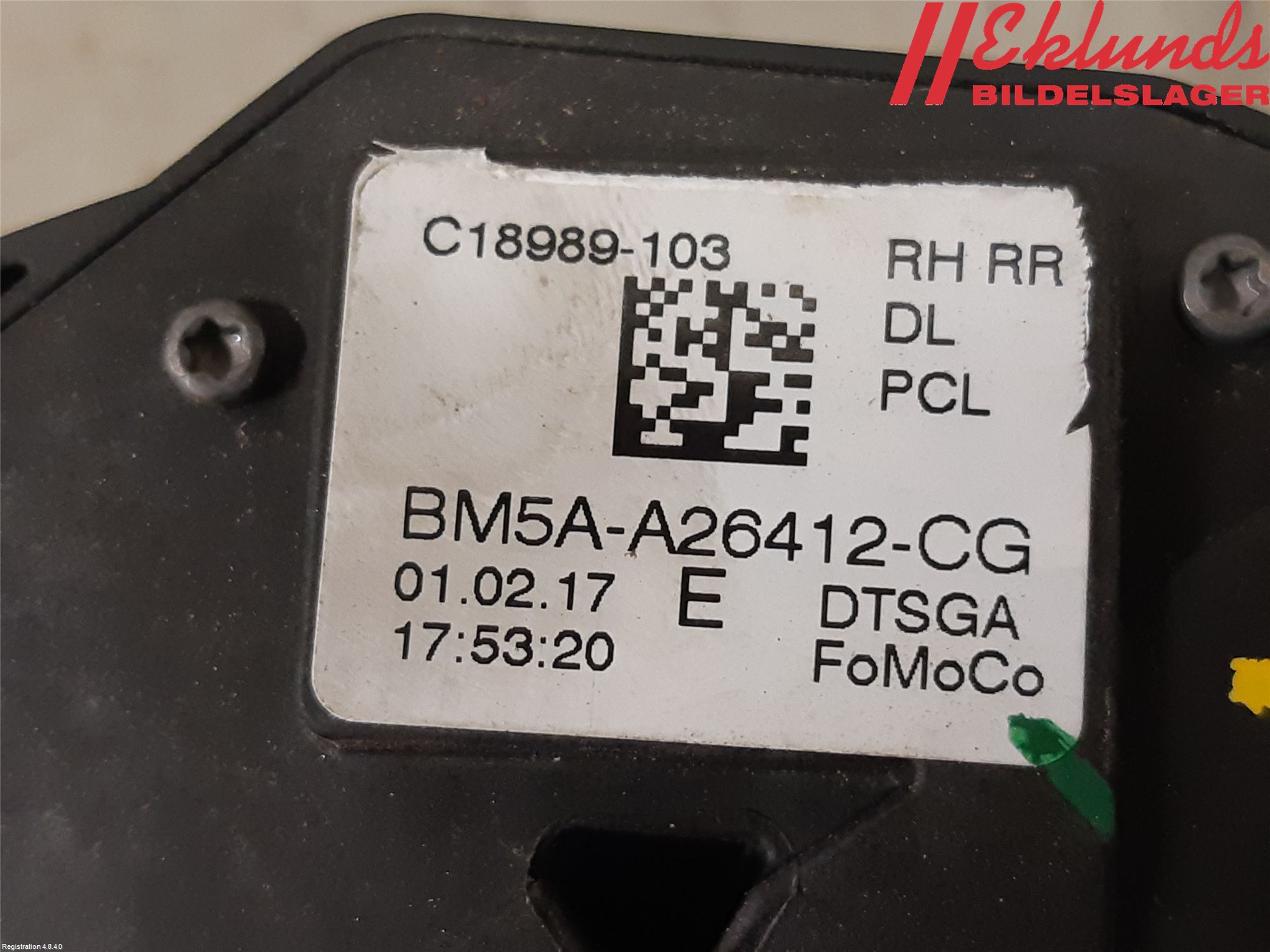 Ford MONDEO 15-22 Låskista-Dörrlås