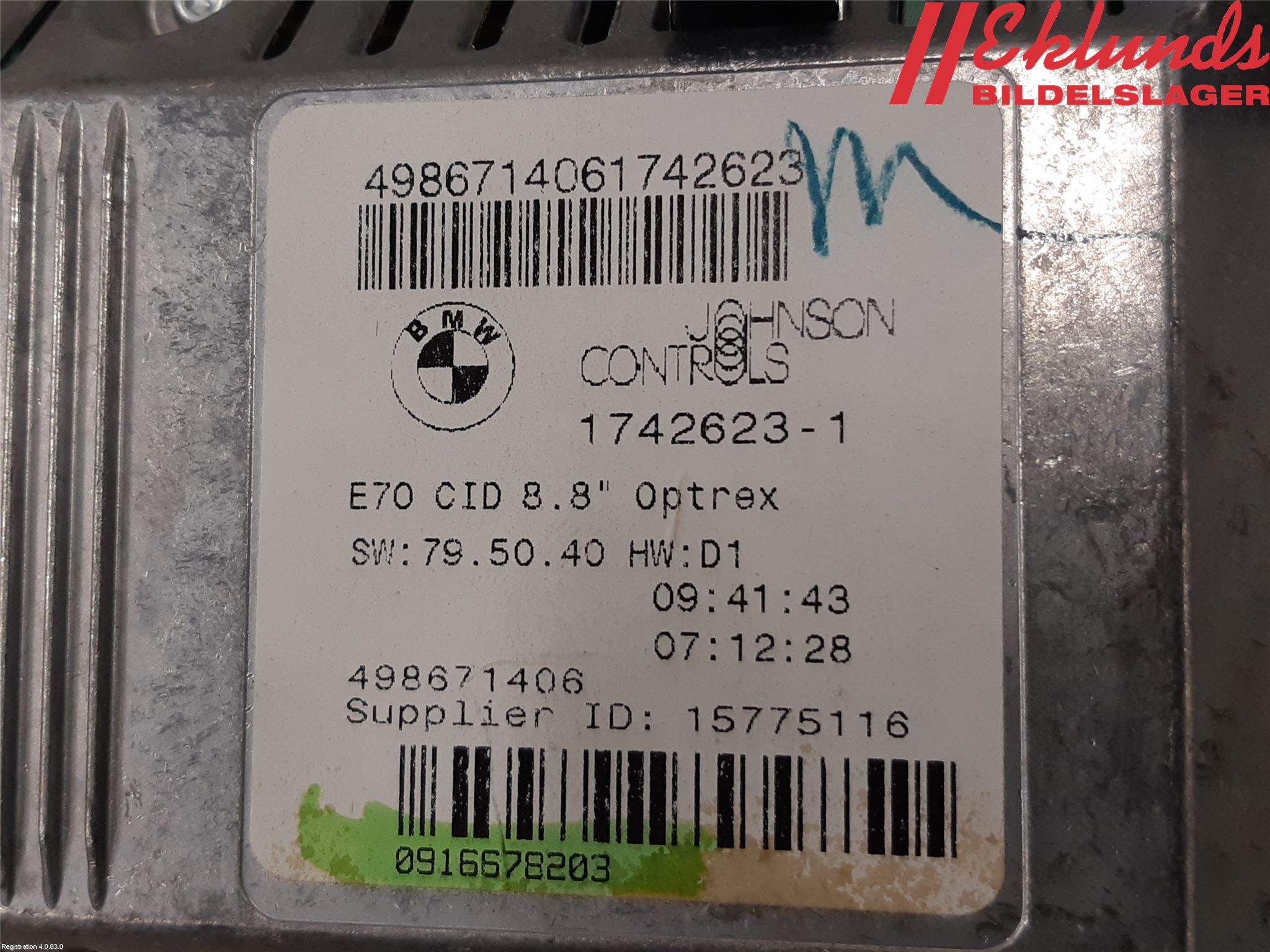 BMW X5 E70 07-13 Bildskärm