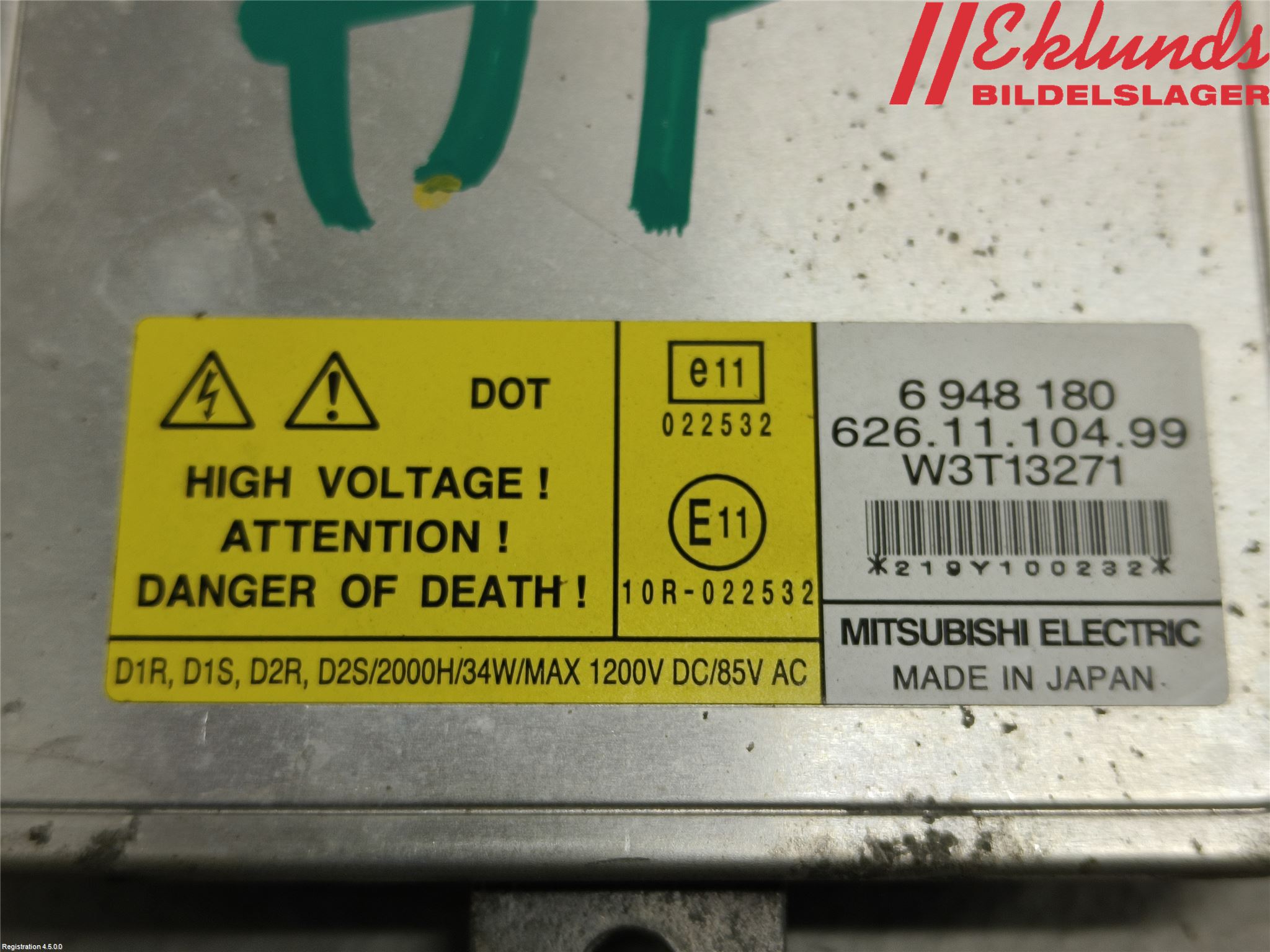 Volvo V70 08-13 Styrenhet Strålkastare