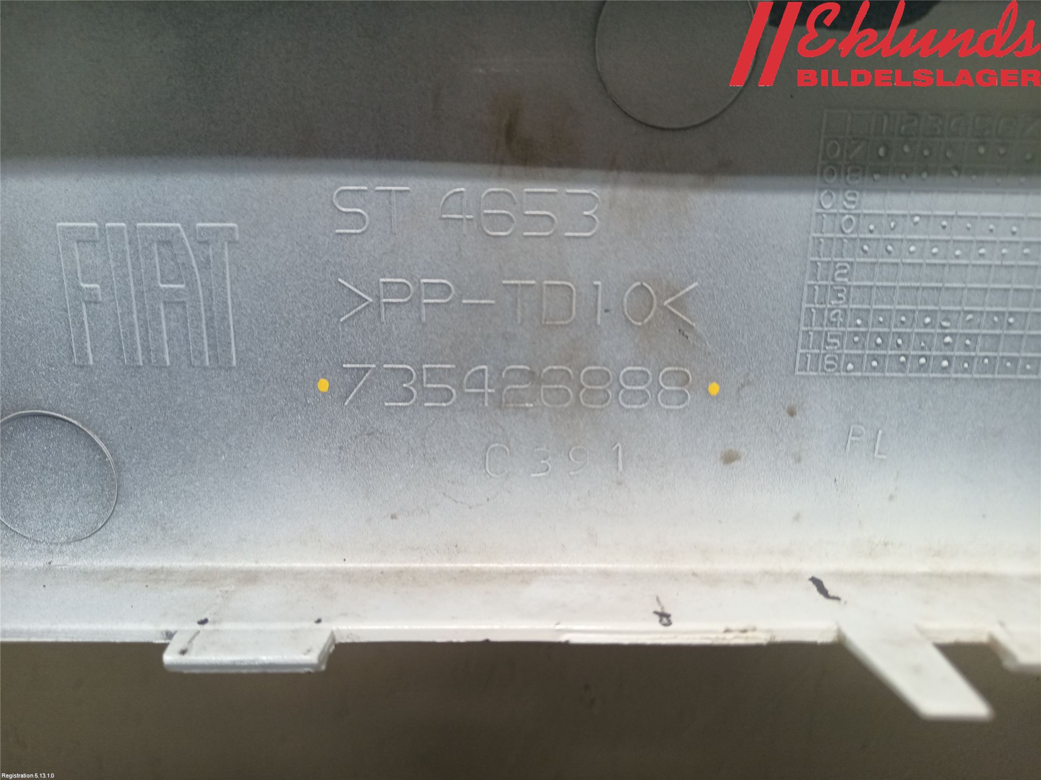 Fiat 500 07- Stötfångarbeklädnad Fram