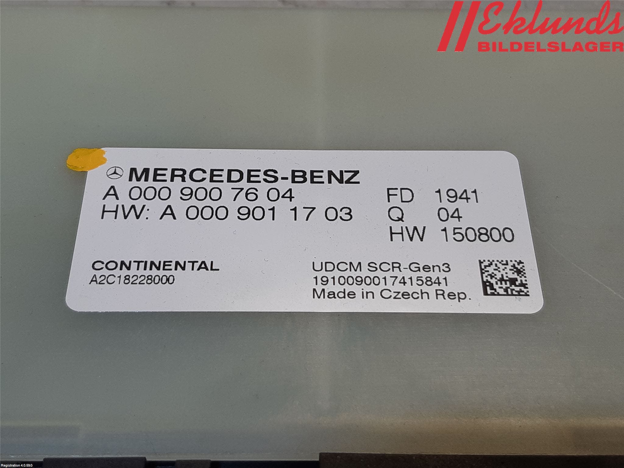 Mercedes-Benz MB SPRINTER (W907/W910) 19- Styrenhet Avgasrening