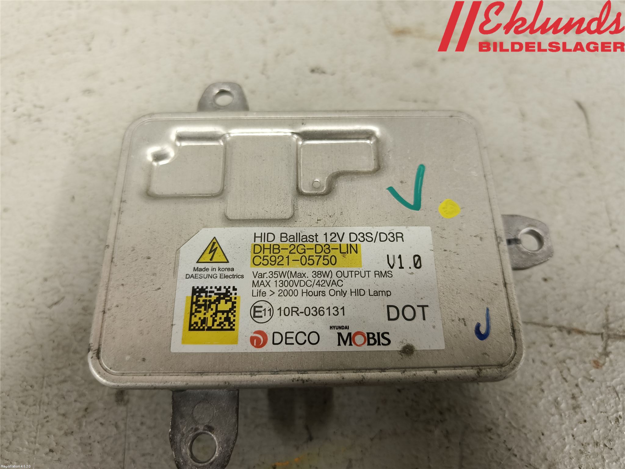 Hyundai i40 16-18 Styrenhet Strålkastare