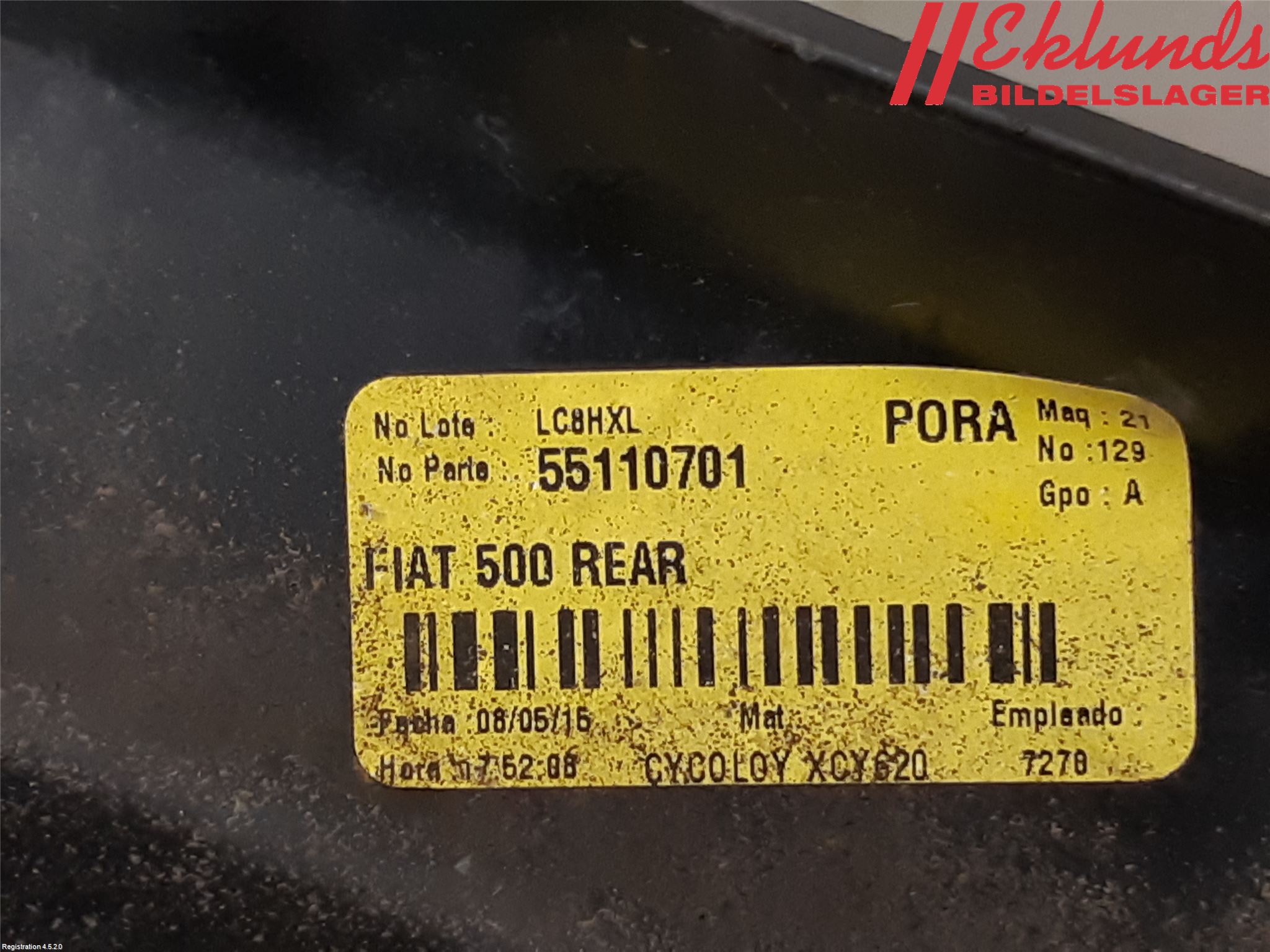 Fiat 500 07- Spoiler Bak