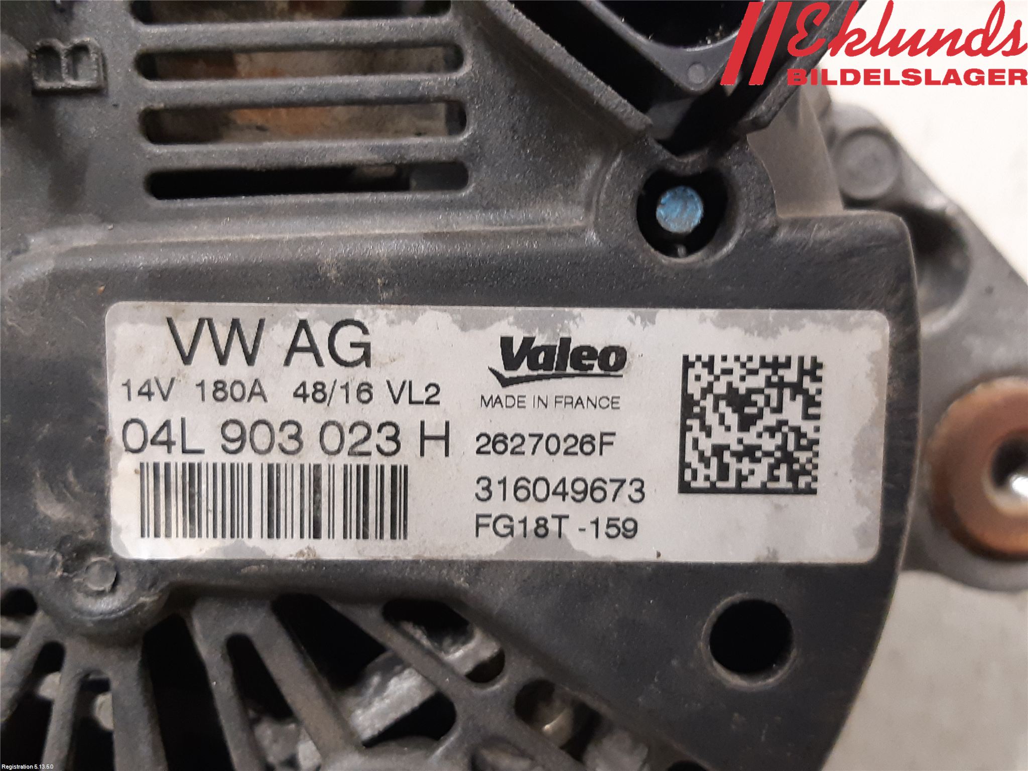 Volkswagen VW TIGUAN 16-24 Generator