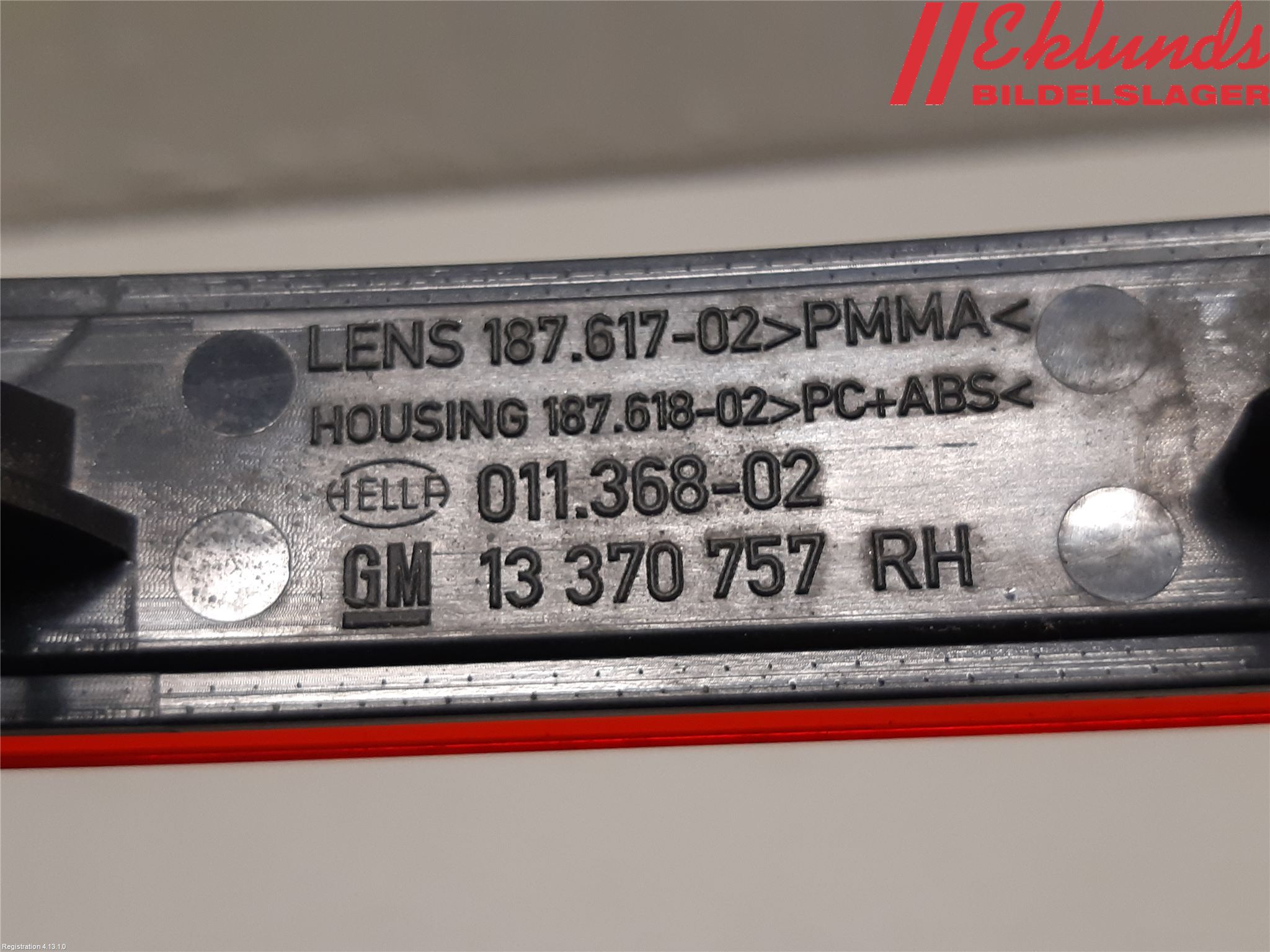 Opel ASTRA J 10-15 Dimljus/Reflex Bak