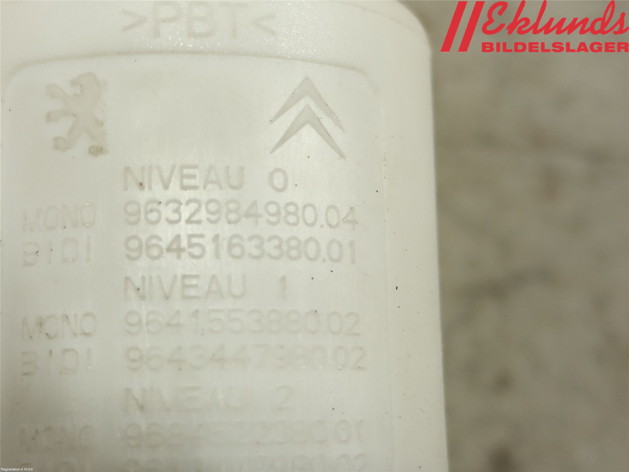 Citroen C4 II 11-18 Spolarpump Vindruta