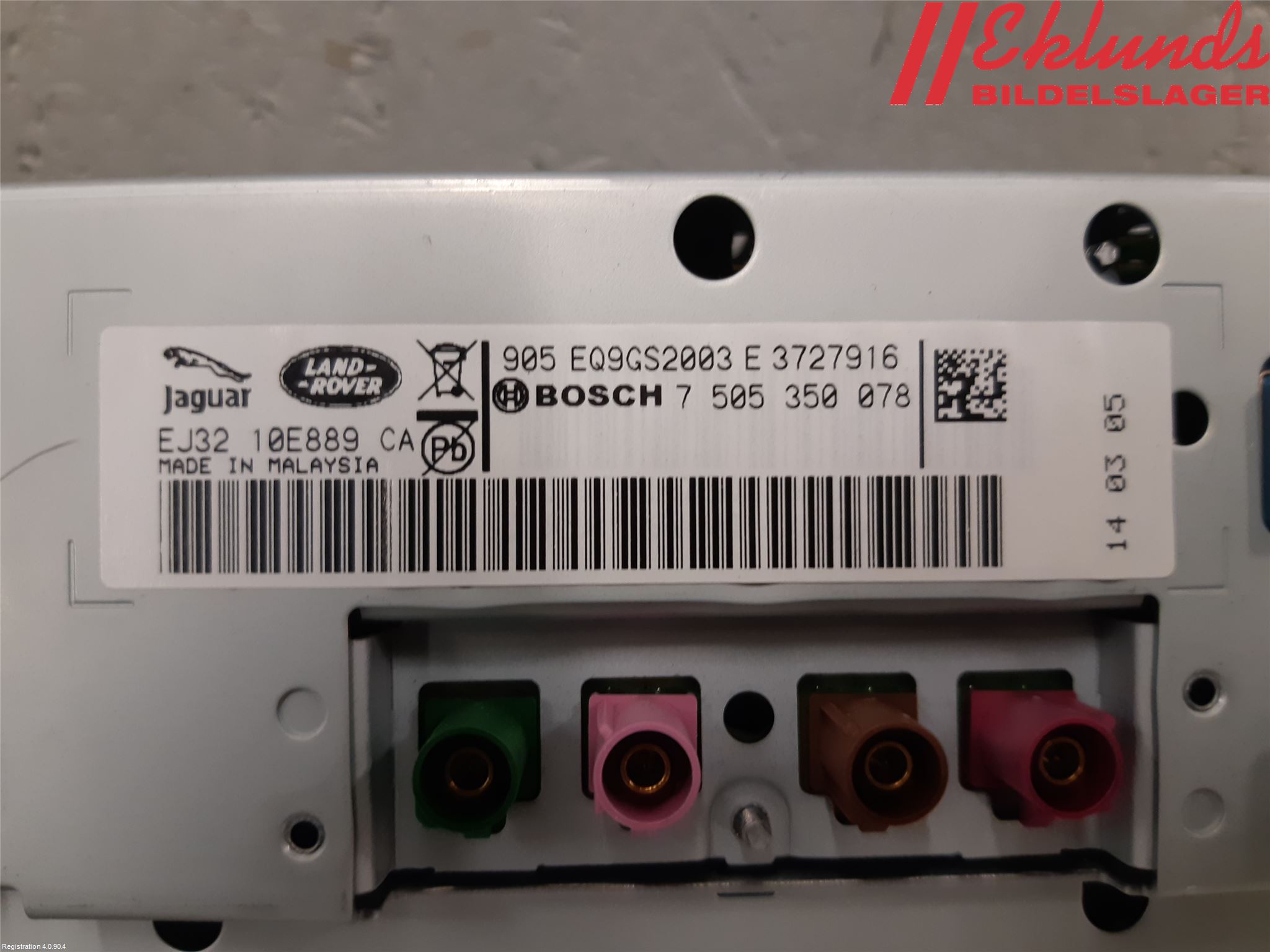 Landrover LAND ROVER RANGE ROVER EVOQUE (L538) 11-18 Cd Radio - Multimediapanel