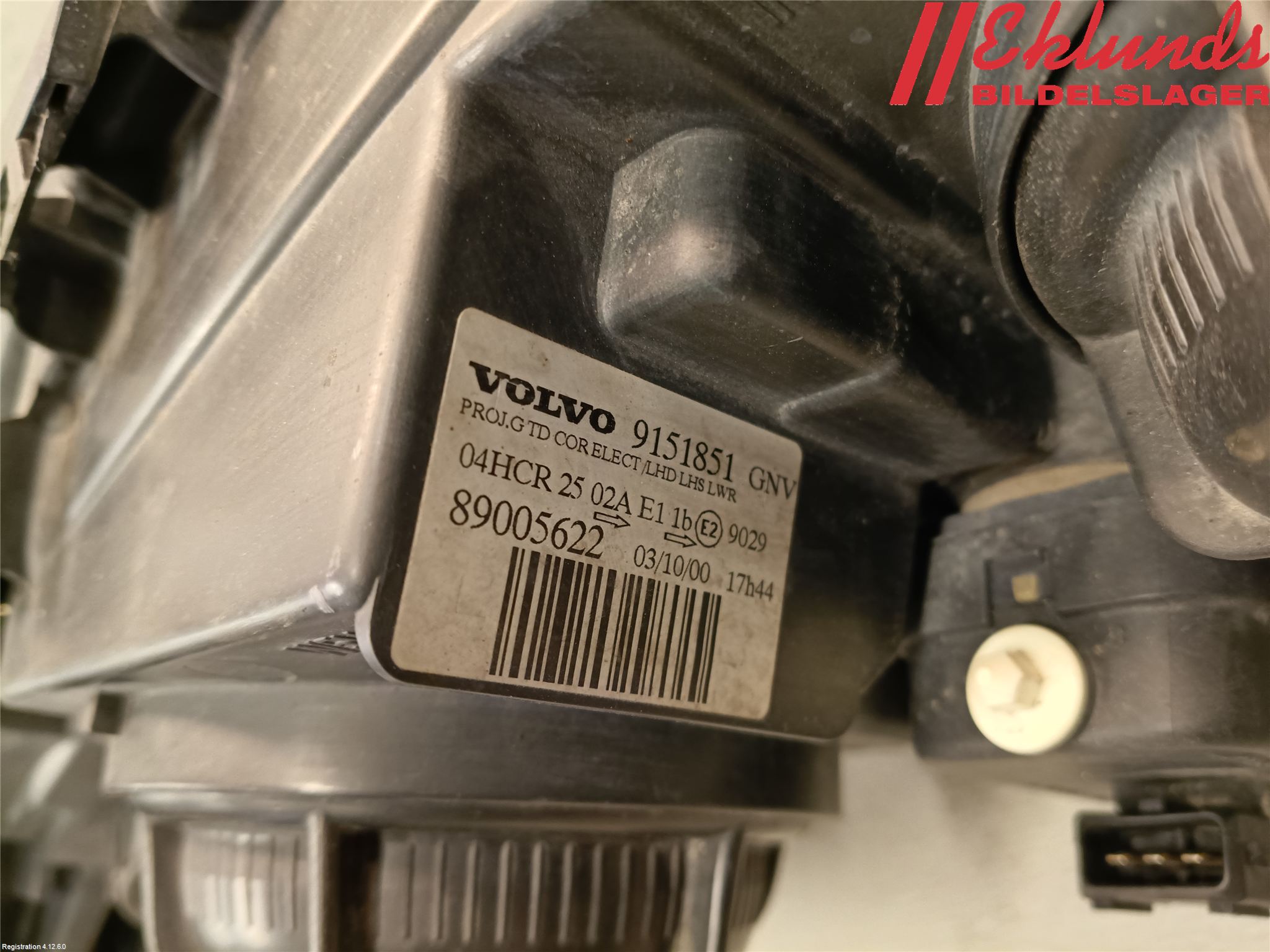 Volvo S60 01-04 Strålkastare Vänster