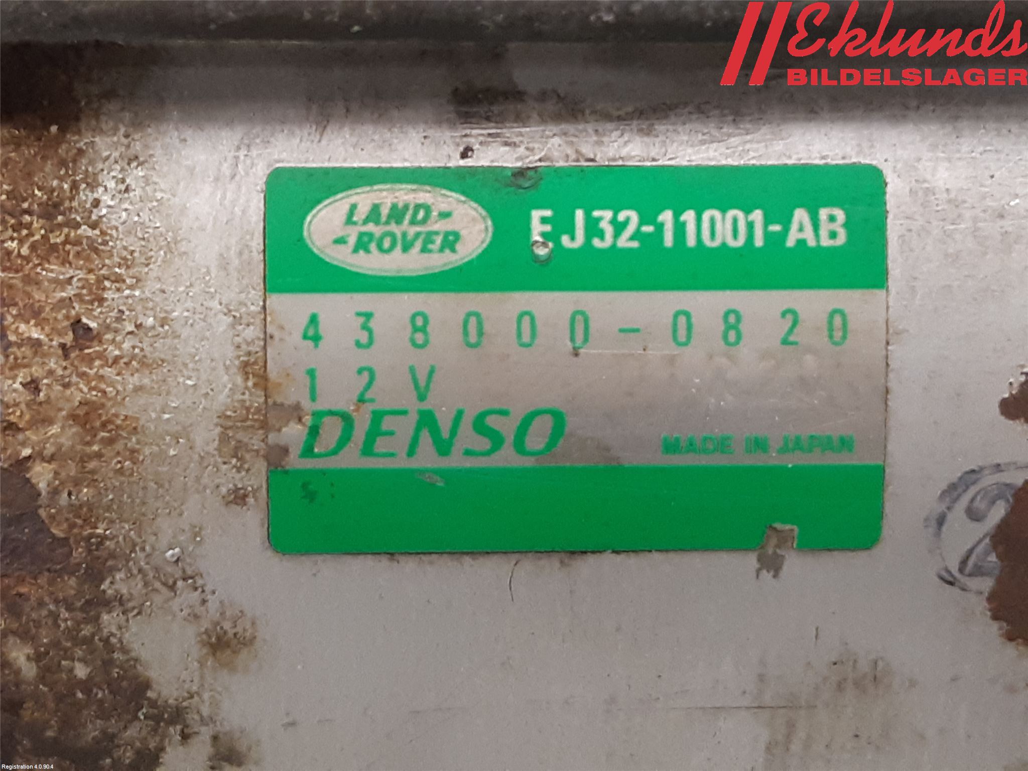 Landrover LAND ROVER RANGE ROVER EVOQUE (L538) 11-18 Startmotor Diesel