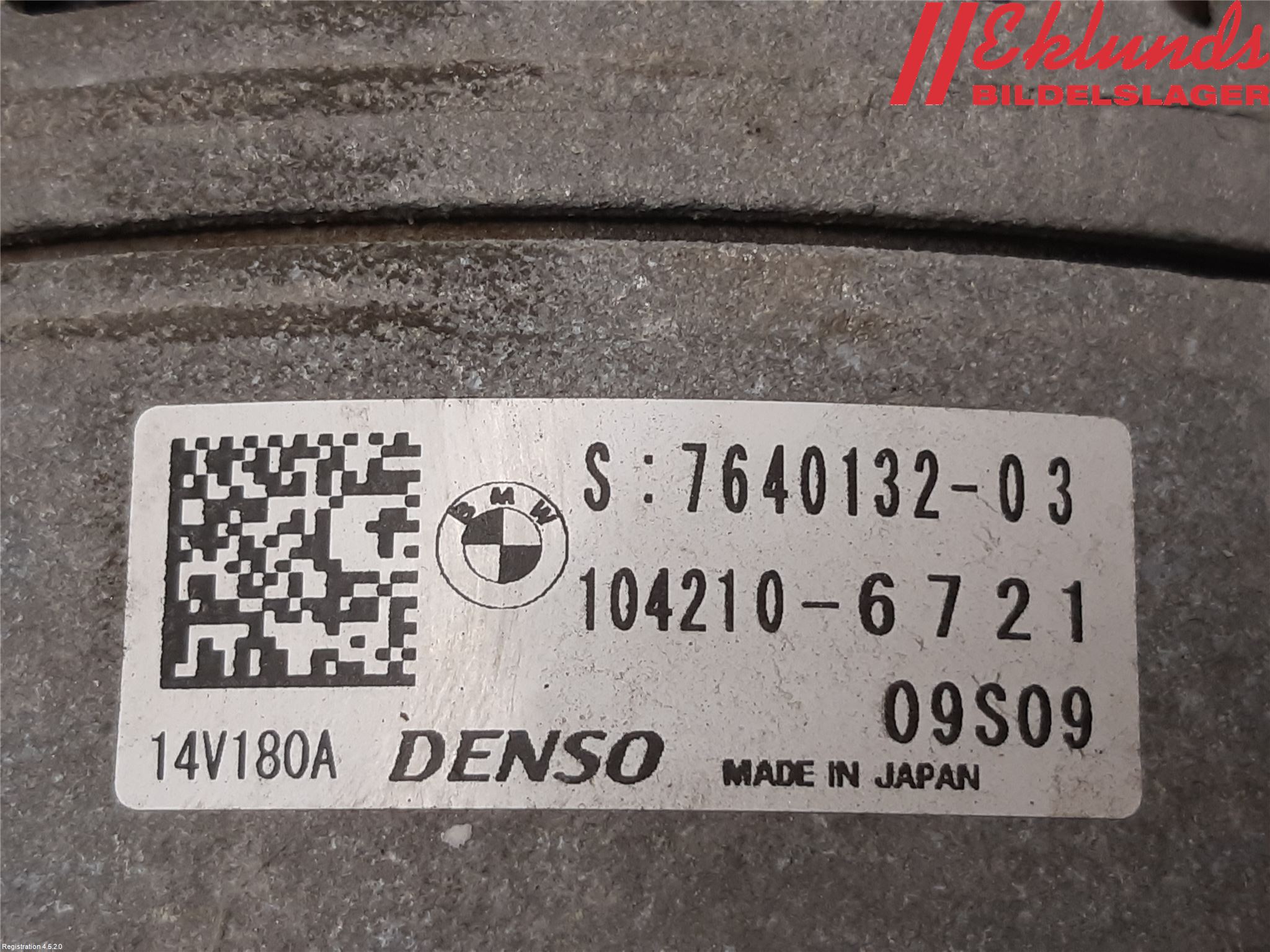 BMW 5 F10/F11/F18 09-17 Generator