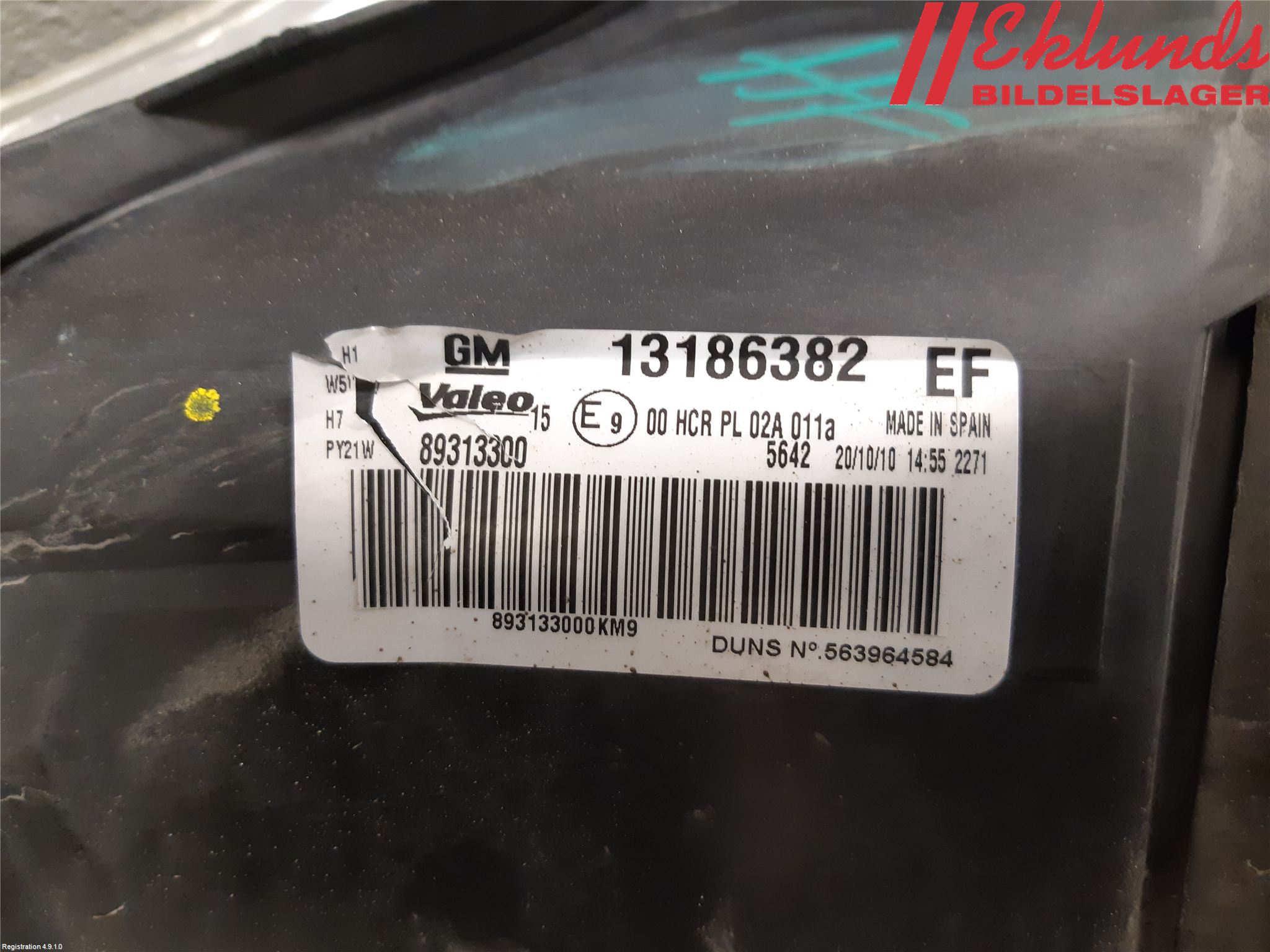 Opel CORSA D 07-14 Strålkastare Höger