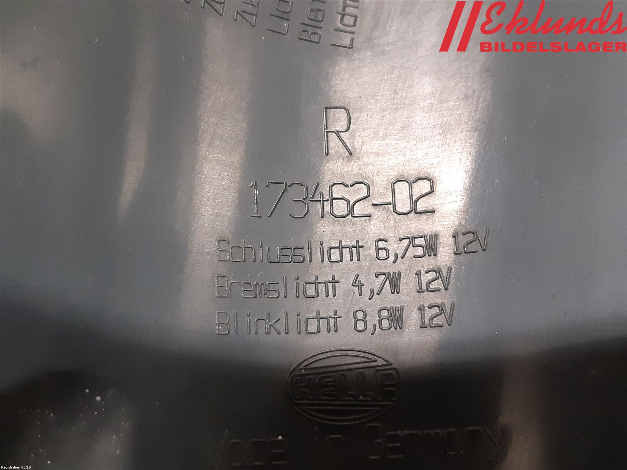 BMW 5 F10/F11/F18 09-17 Bakljus Höger