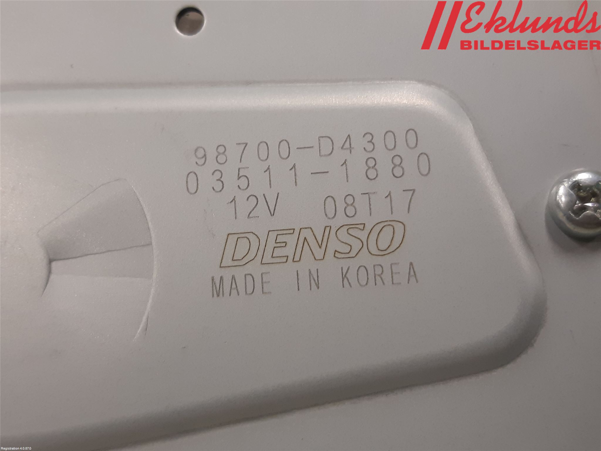 Kia OPTIMA 16-20 Torkarmotor Baklucka